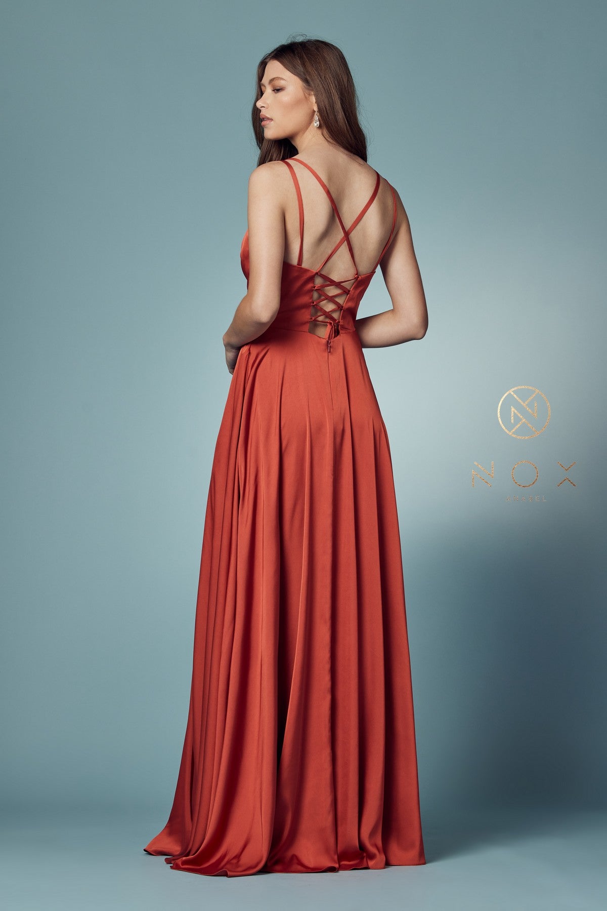 Lace Up Style Prom Dress By Nox Anabel -E1020
