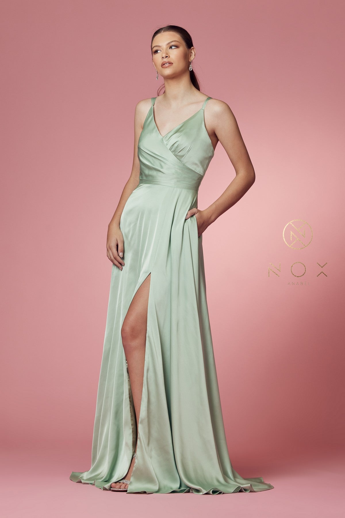 Lace Up Style Prom Dress By Nox Anabel -E1020