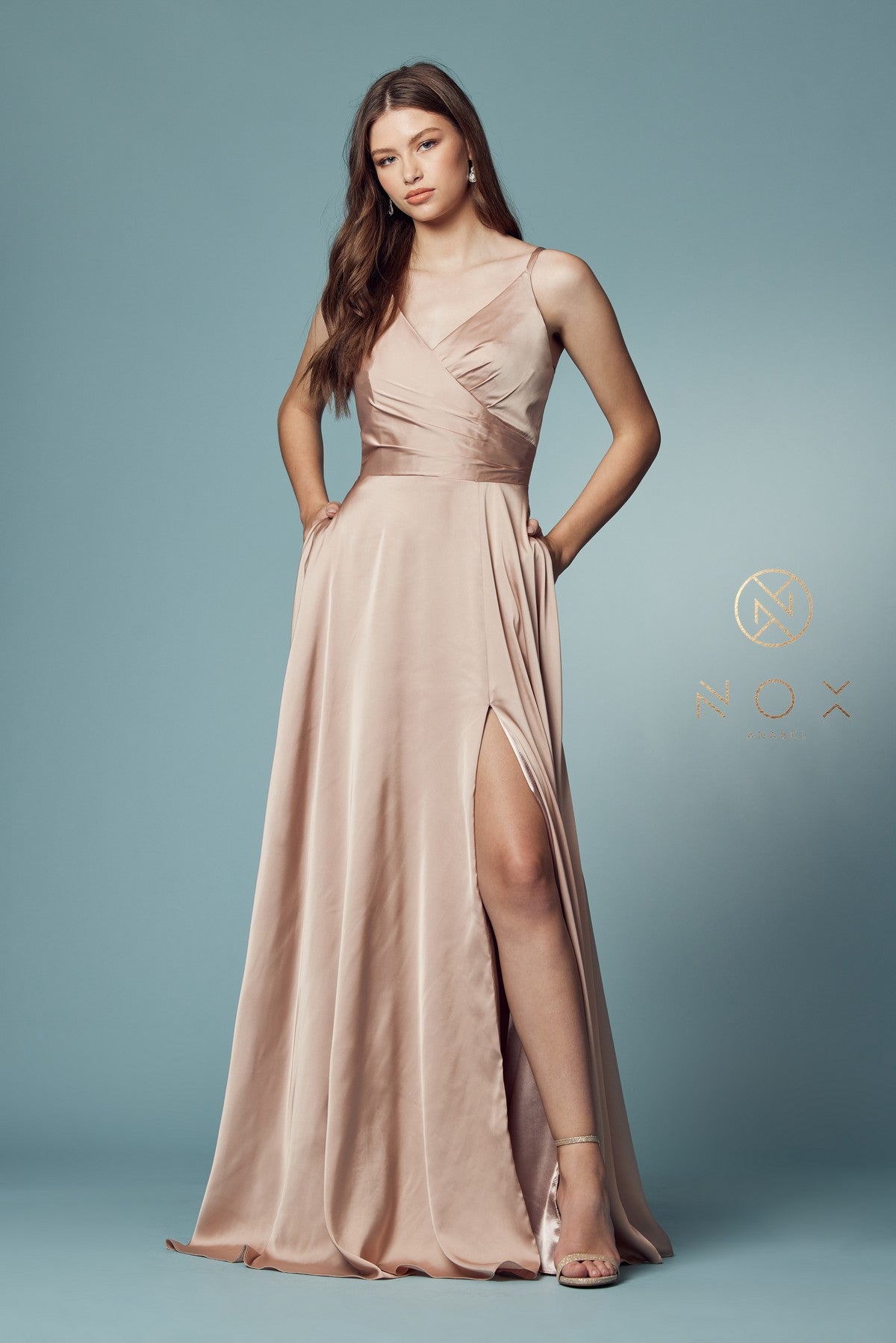 Lace Up Style Prom Dress By Nox Anabel -E1020