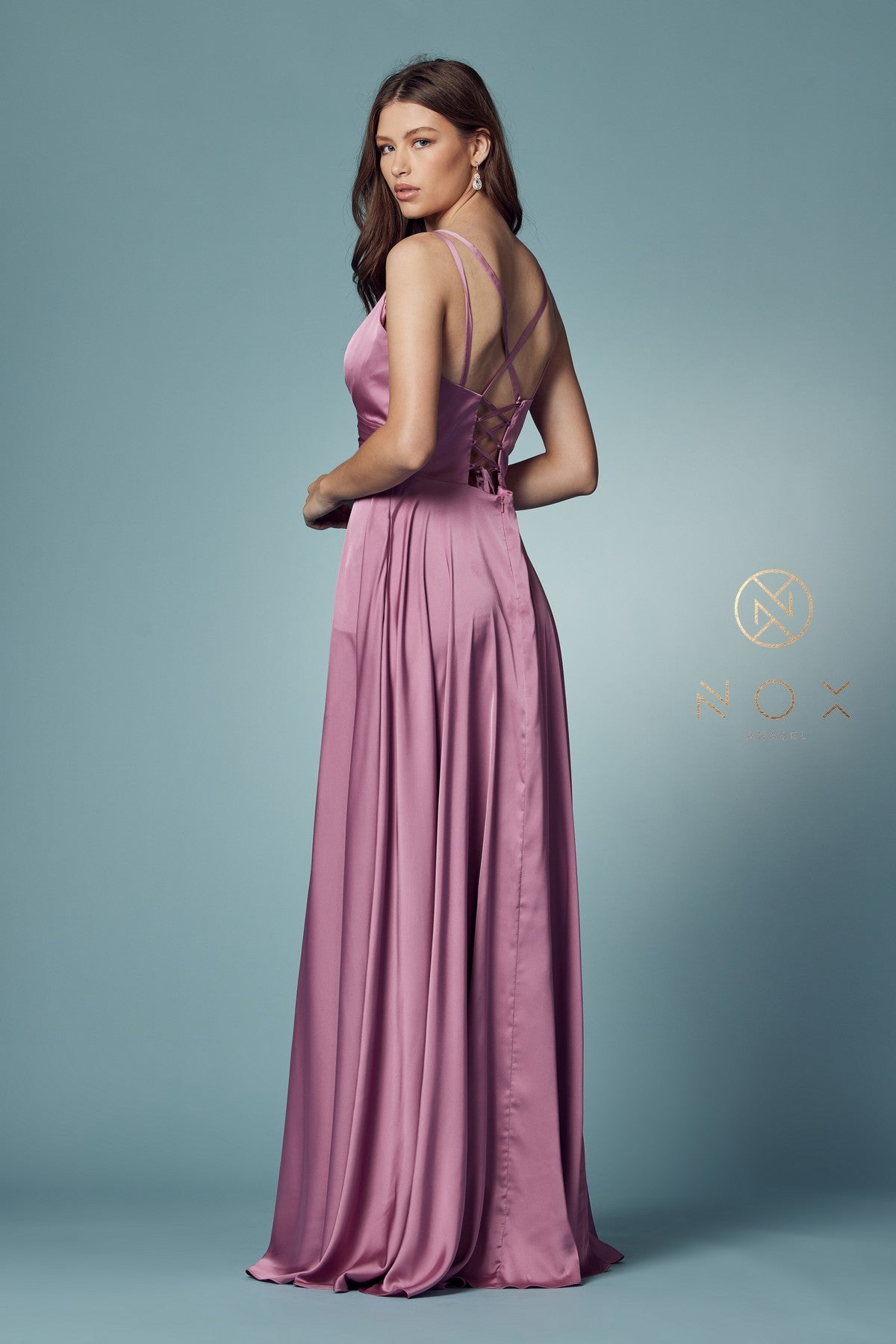 Lace Up Style Prom Dress By Nox Anabel -E1020