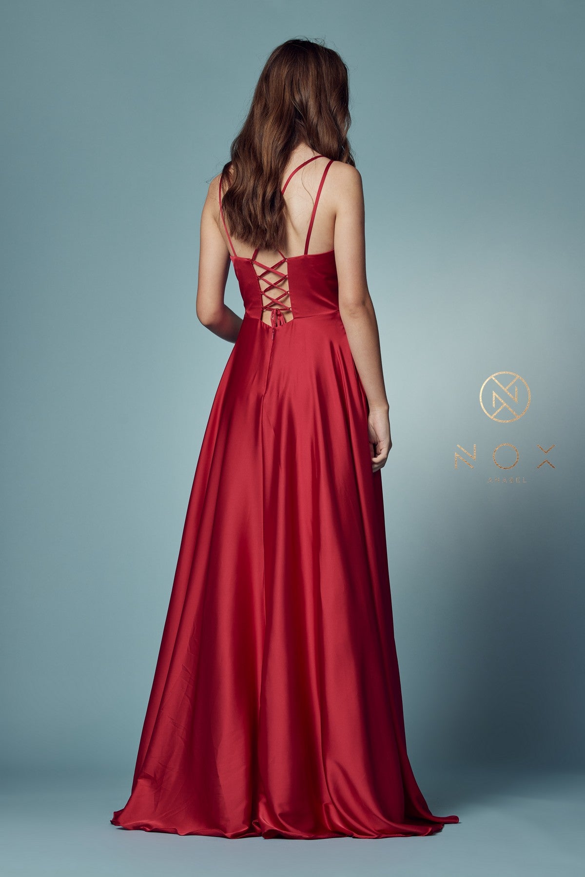 Lace Up Style Prom Dress By Nox Anabel -E1020