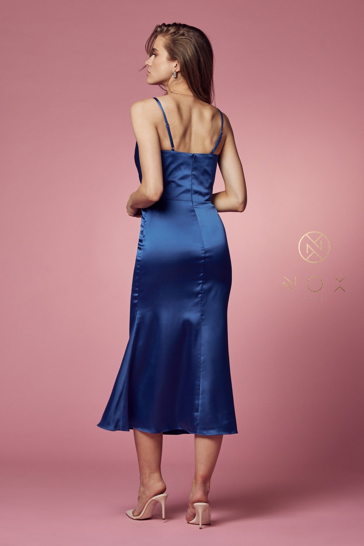 Cowl Neck Midi Dress By Nox Anabel -R1027