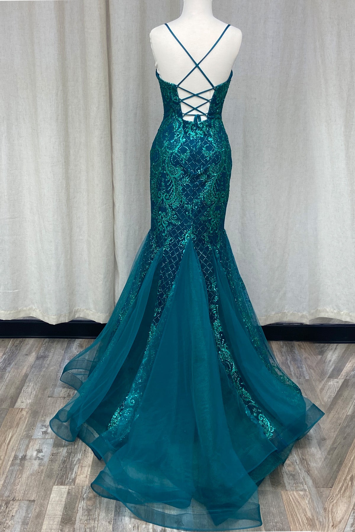Embroidered Mermaid Dress By Nox Anabel -C1108