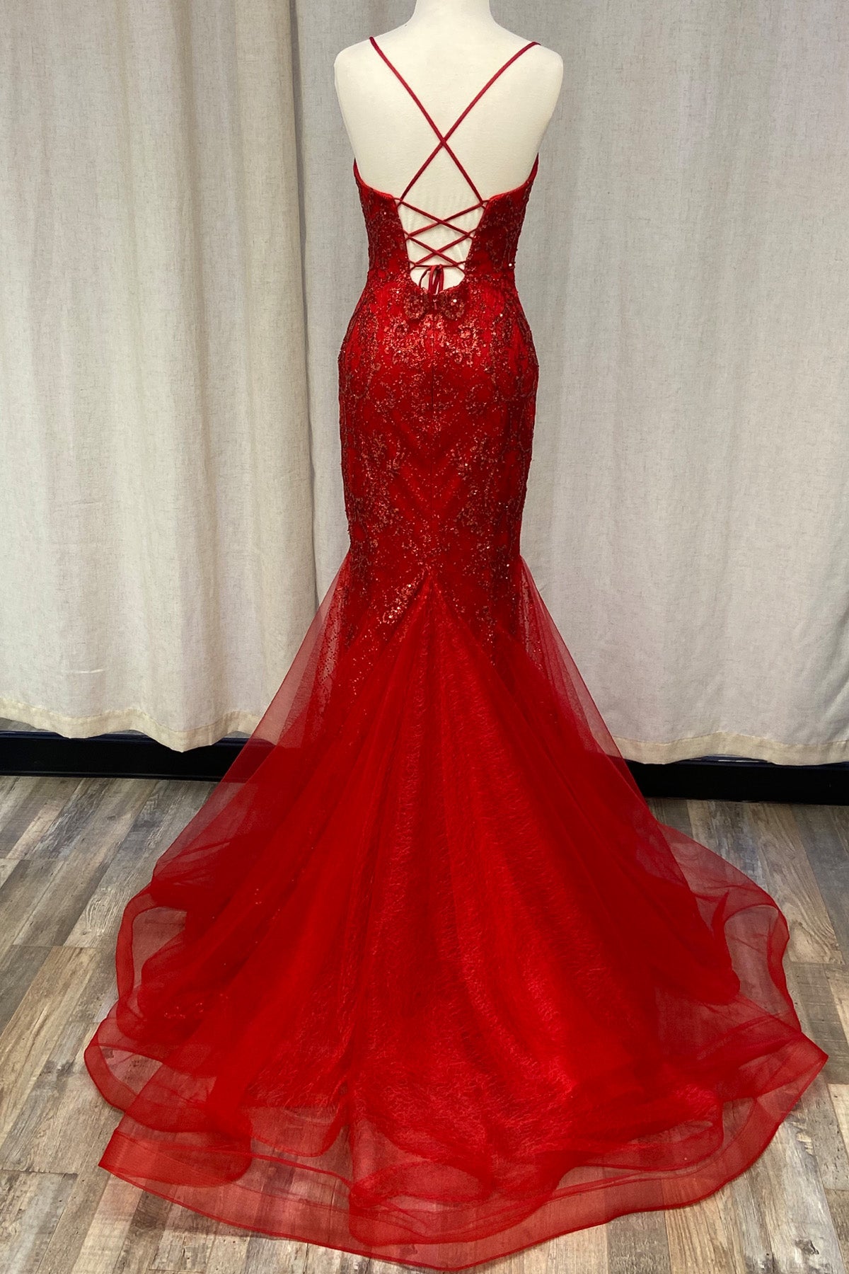 Embroidered Mermaid Dress By Nox Anabel -C1108