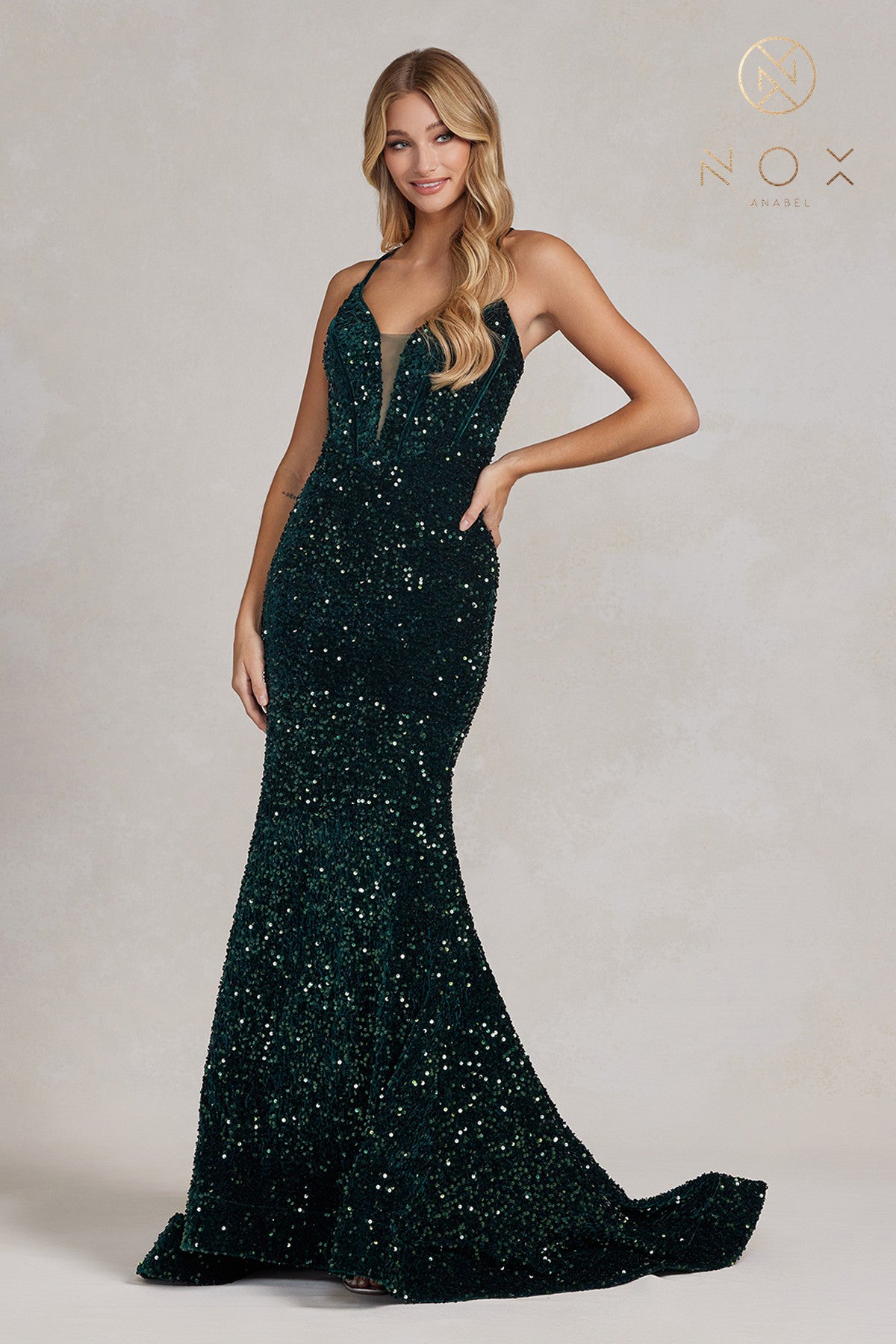Sequin Mermaid Dress By Nox Anabel -C1109