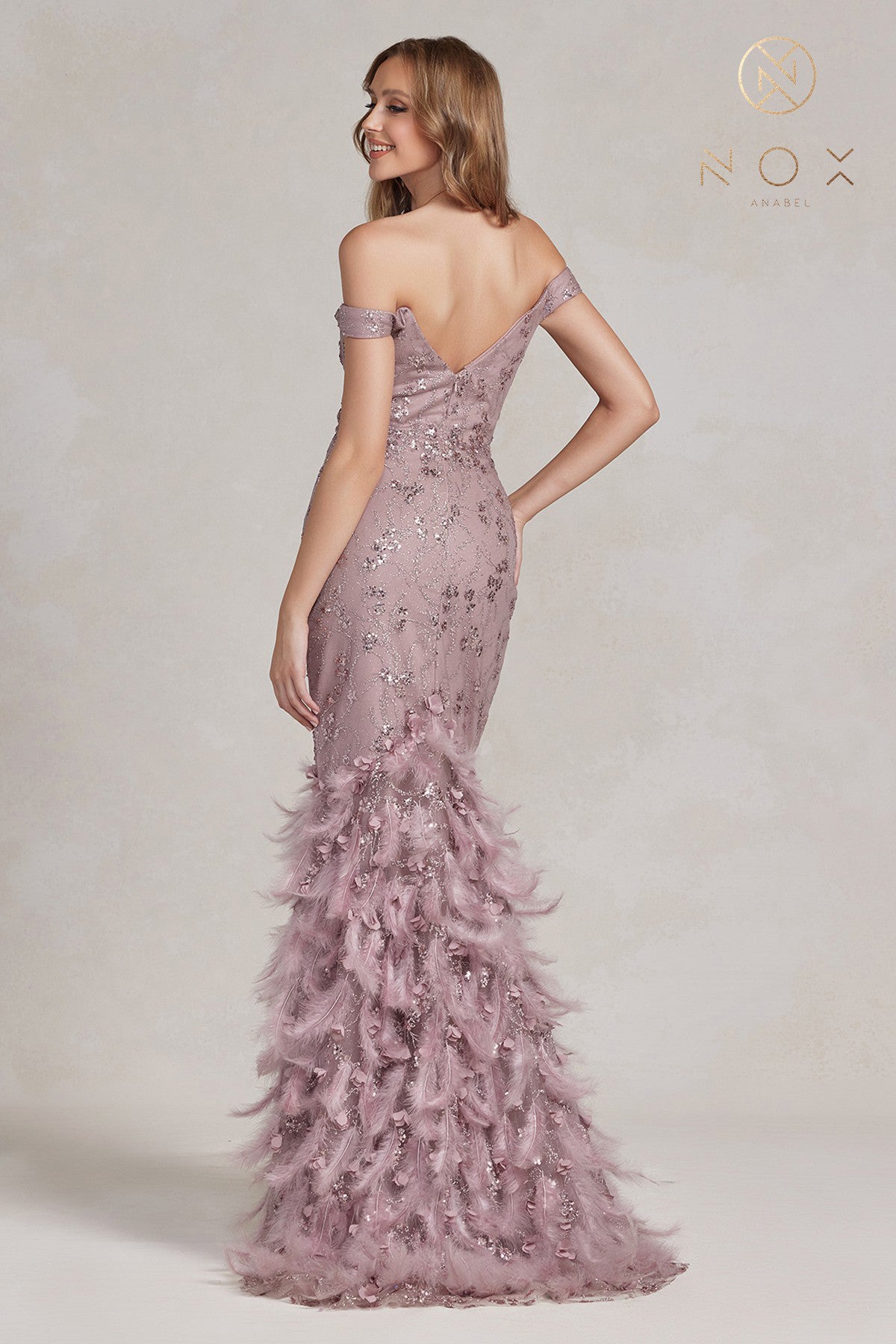 Off Shoulder Mermaid Gown By Nox Anabel -C1106