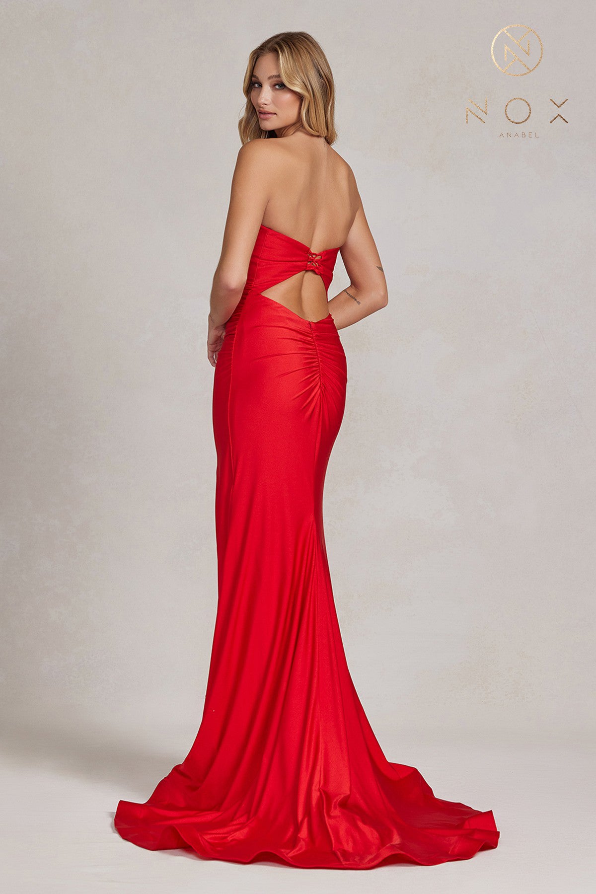 Strapless Sweetheart Fitted Dress By Nox Anabel -T1139