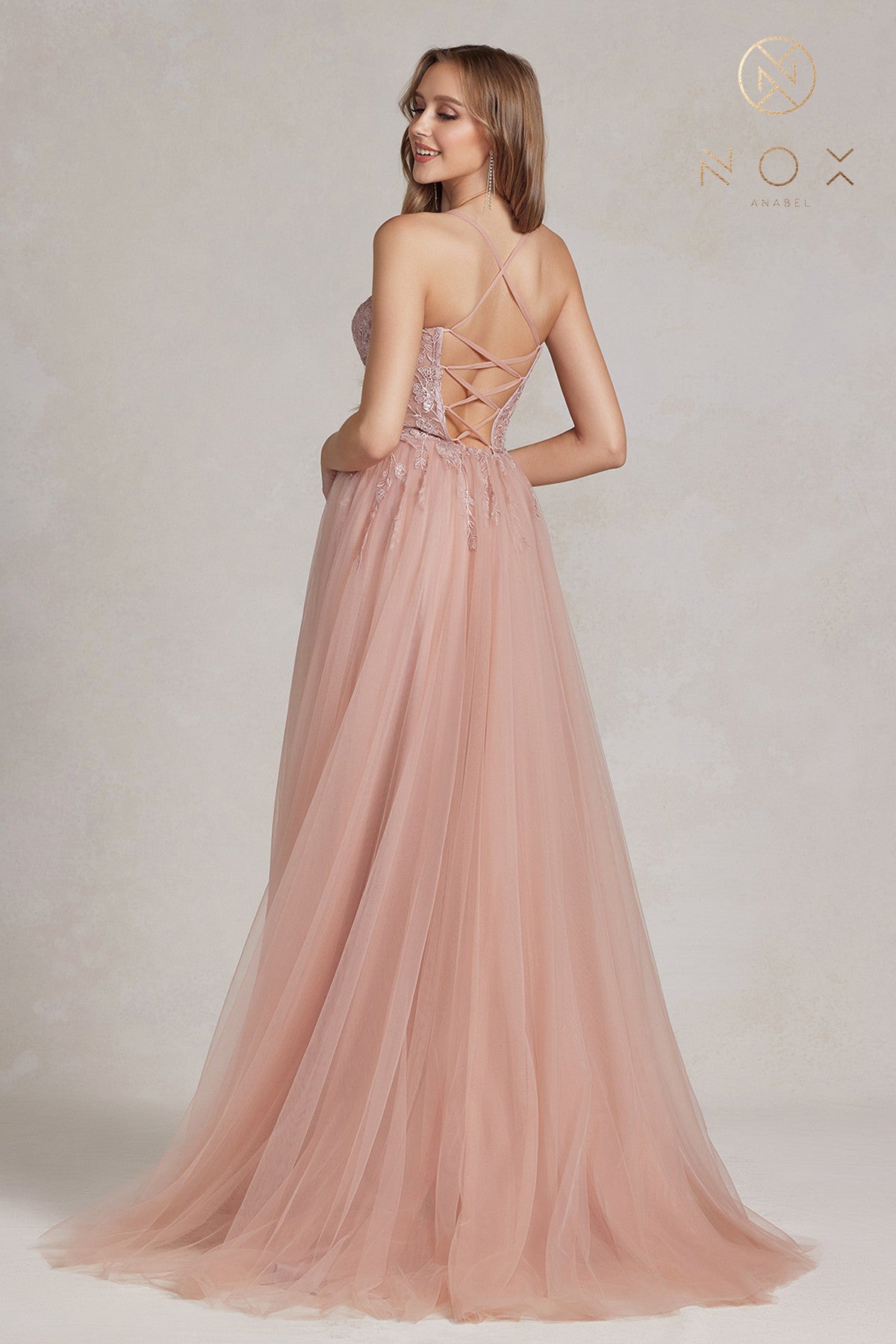 Floral Applique A-Line Dress By Nox Anabel -J1089
