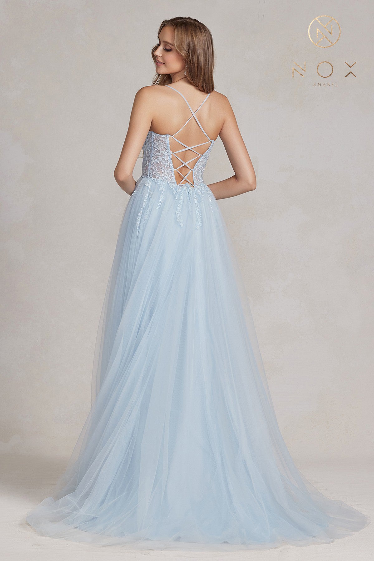 Floral Applique A-Line Dress By Nox Anabel -J1089