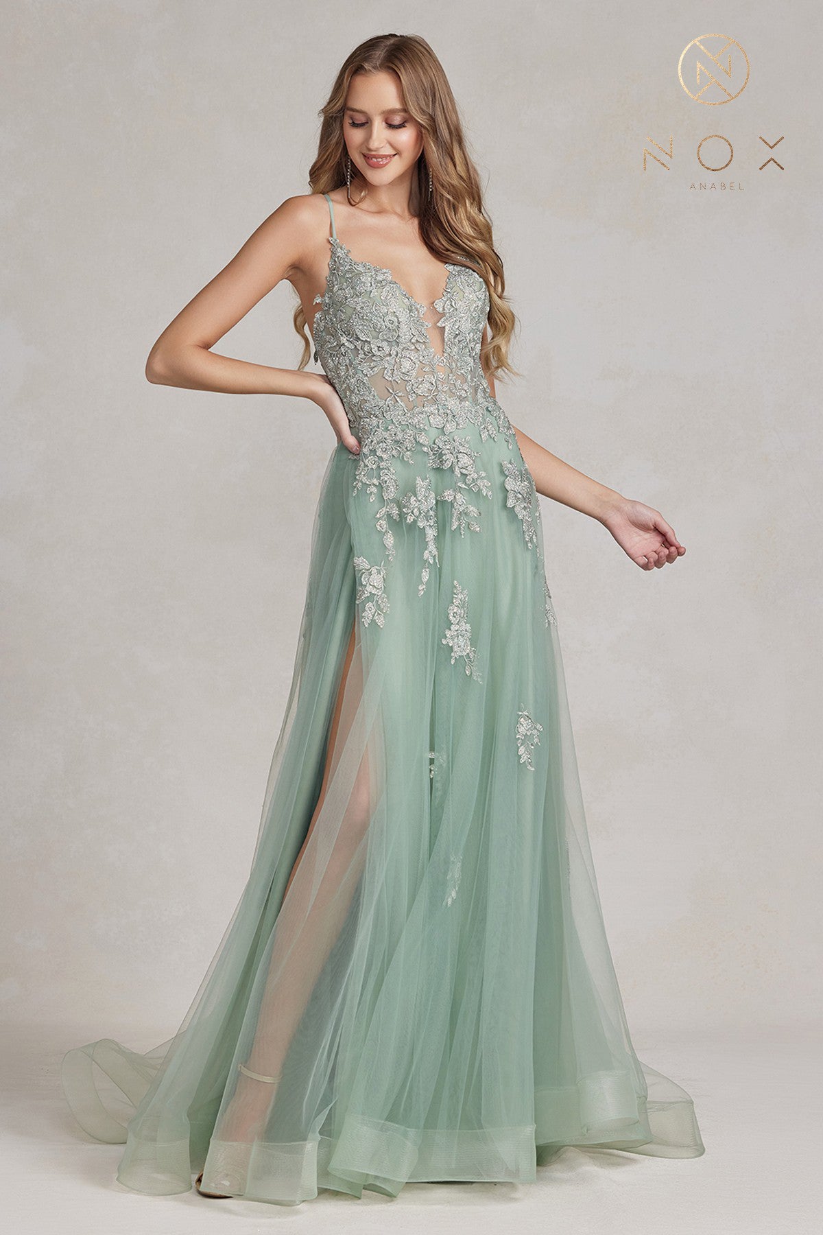 Corset V Neck A-Line Dress By Nox Anabel -G1149