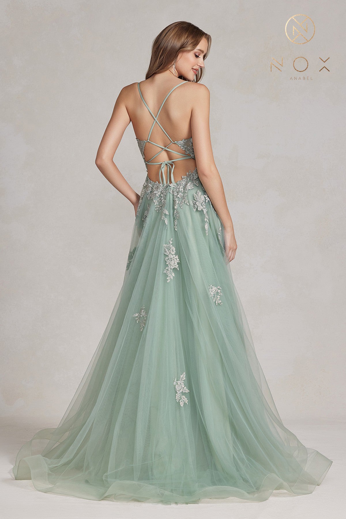 Corset V Neck A-Line Dress By Nox Anabel -G1149