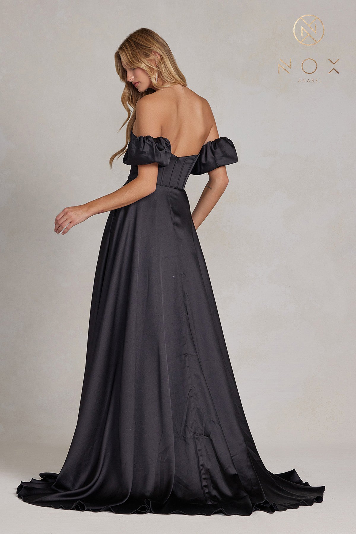 Corset Bodice Satin Dress By Nox Anabel -K1122