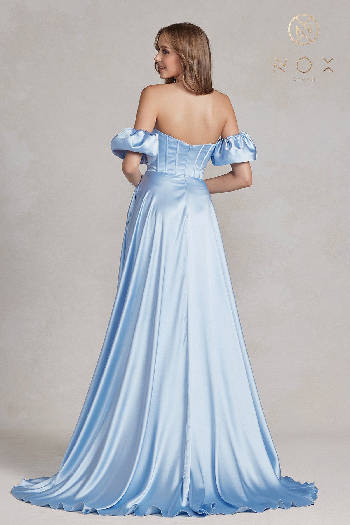 Corset Bodice Satin Dress By Nox Anabel -K1122