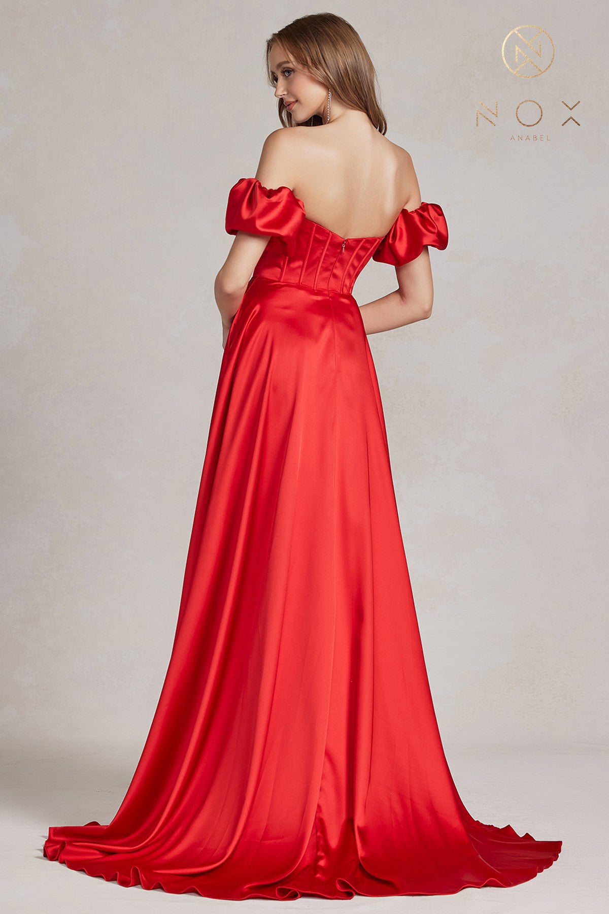 Corset Bodice Satin Dress By Nox Anabel -K1122