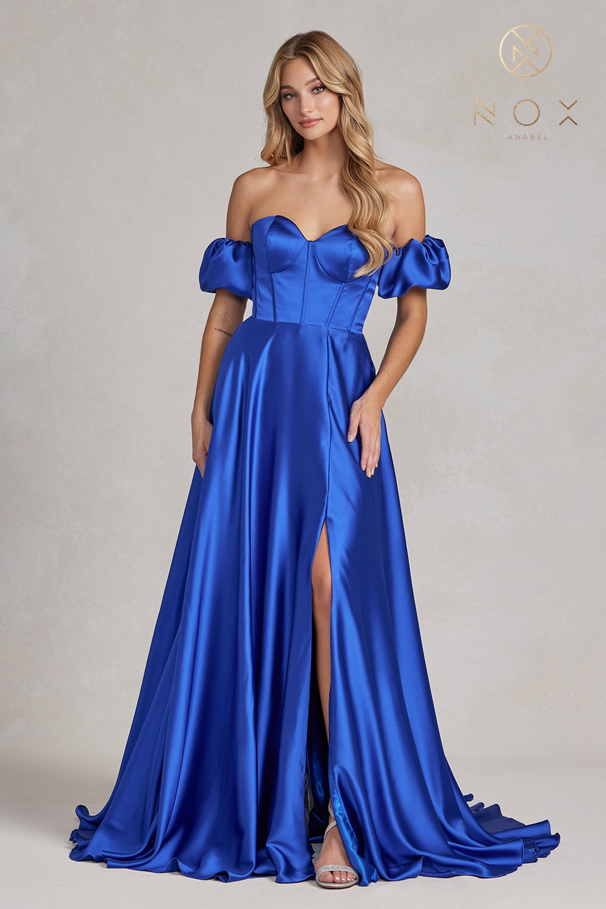 Corset Bodice Satin Dress By Nox Anabel -K1122