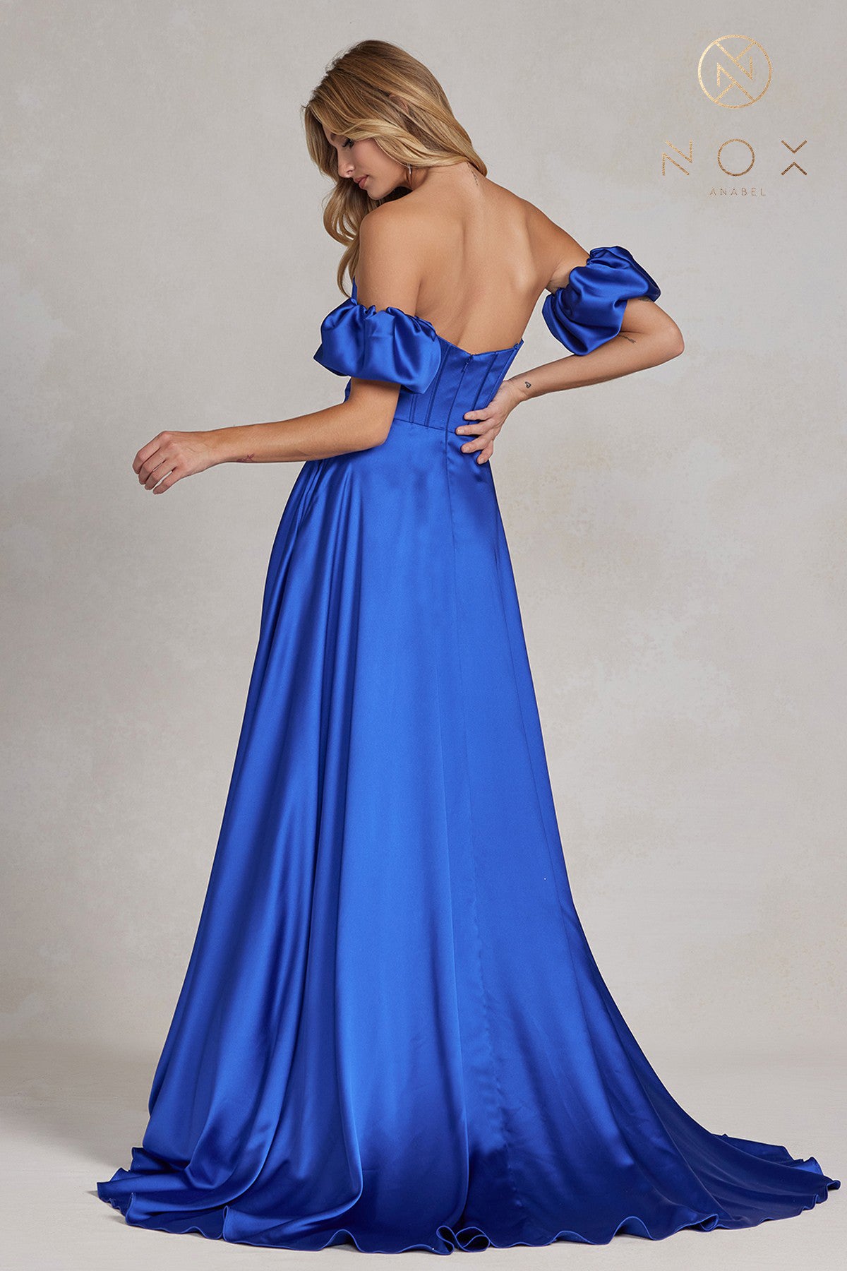 Corset Bodice Satin Dress By Nox Anabel -K1122