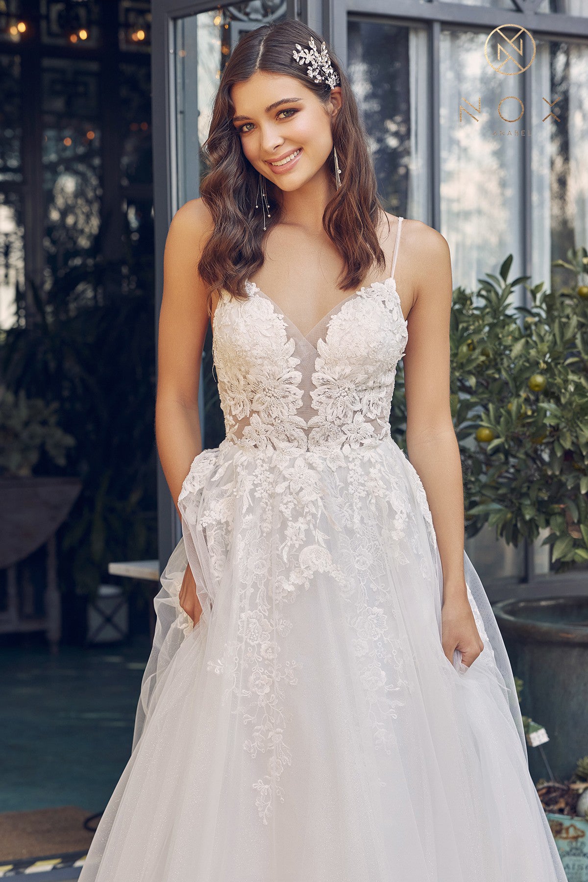 Embroidered Bridal Gown By Nox Anabel -JE933