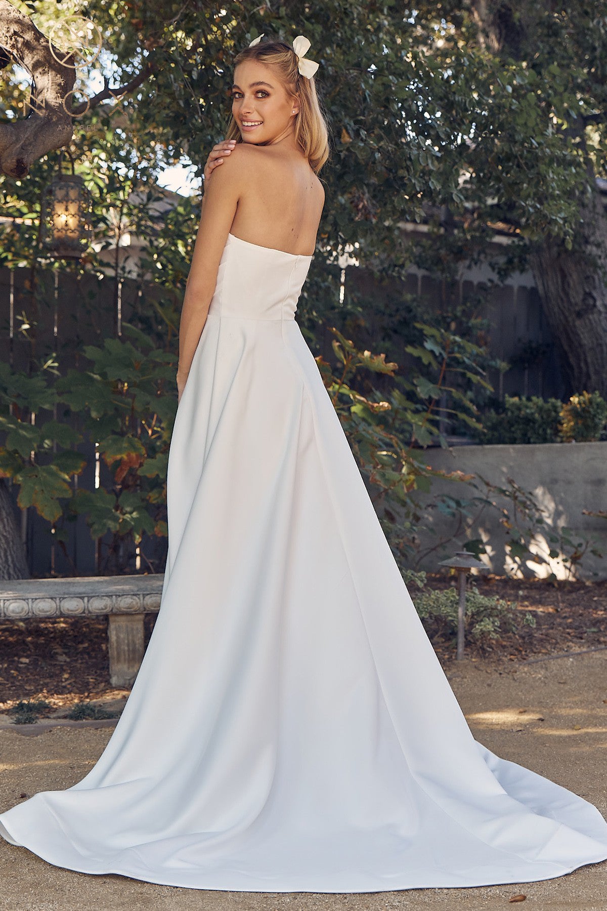 Strapless Minimalist Slit Gown By Nox Anabel -JW938