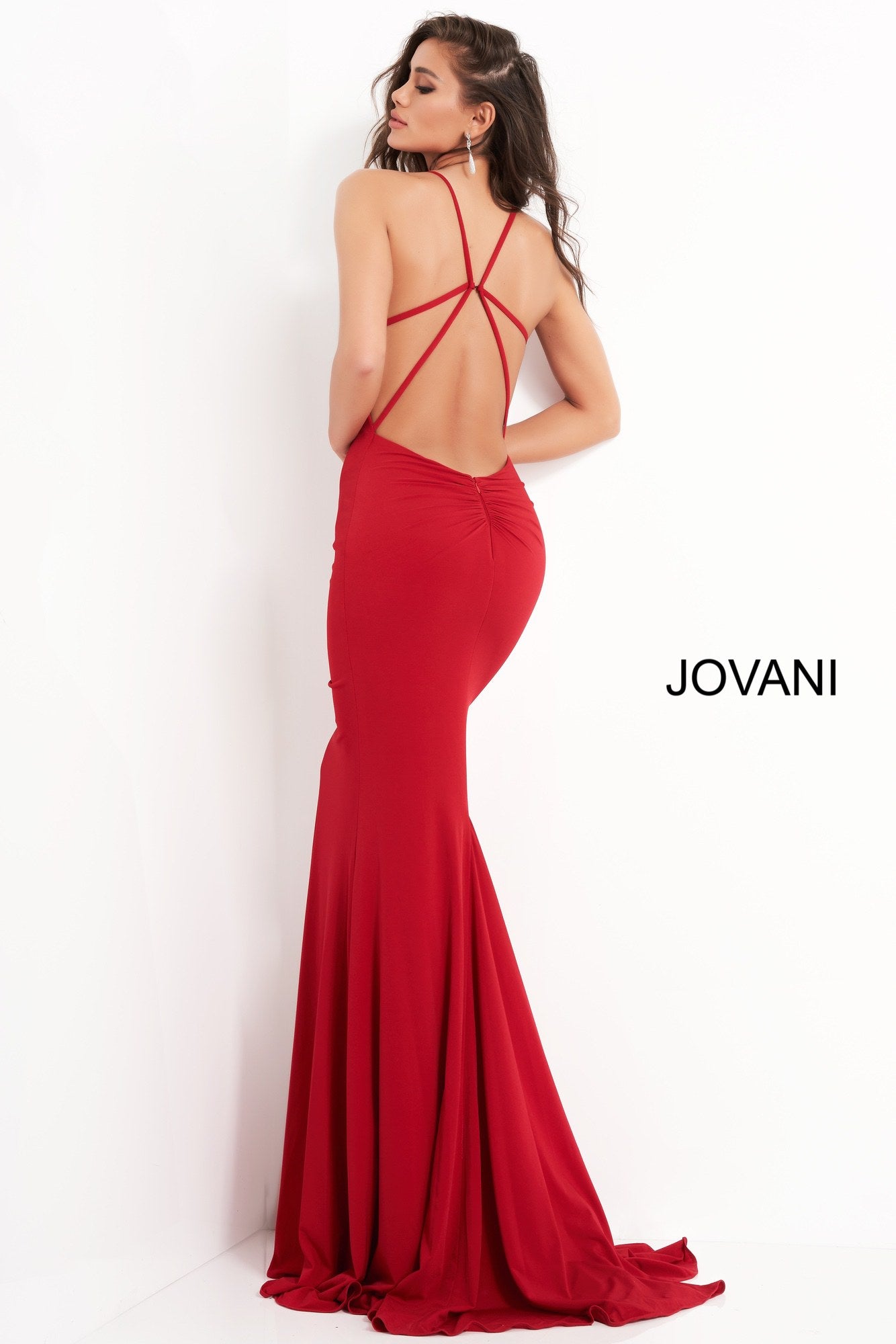 V Neckline Fitted Prom Dress By Jovani -00512