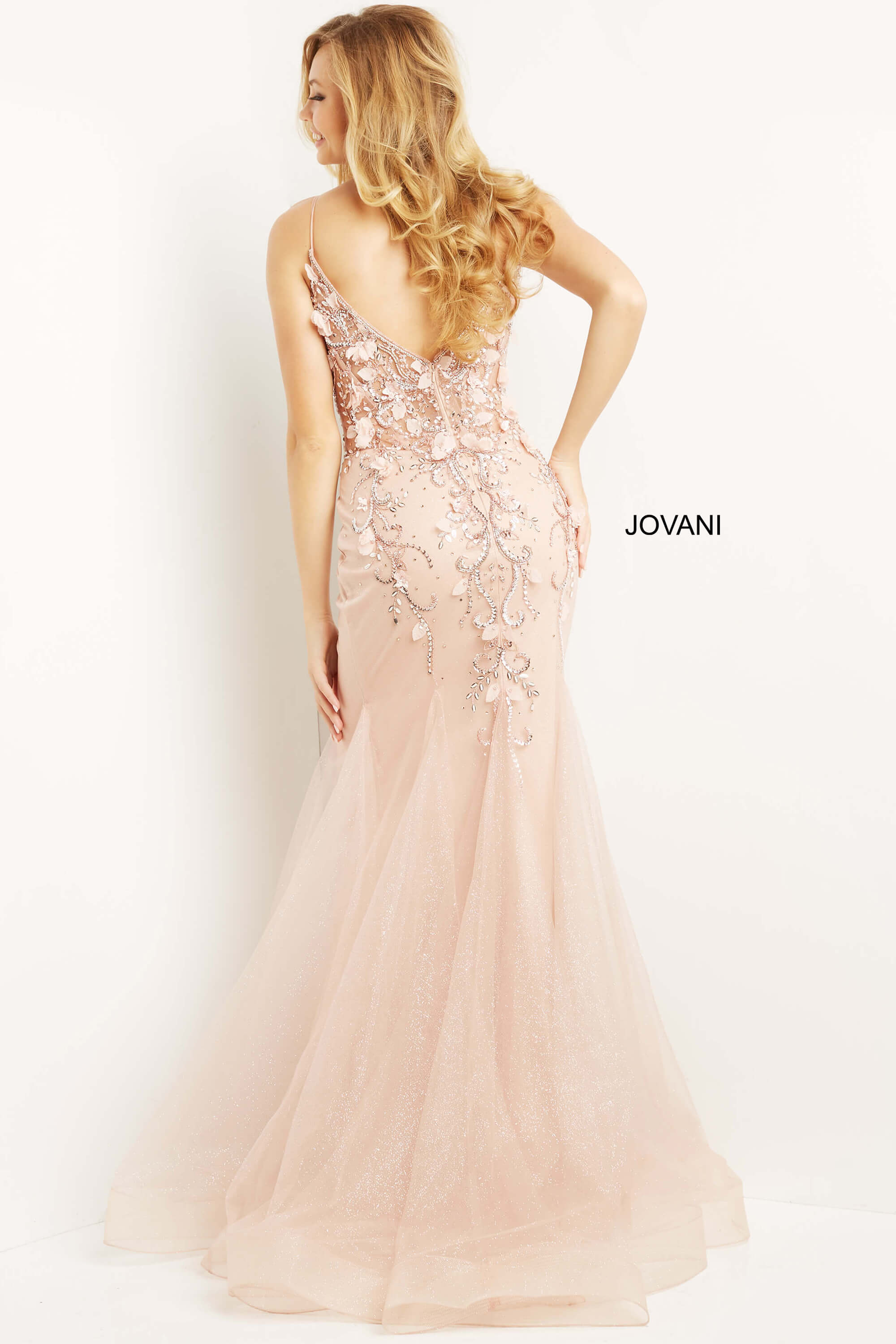 Plunging Neck Mermaid Prom Dress By Jovani -05839