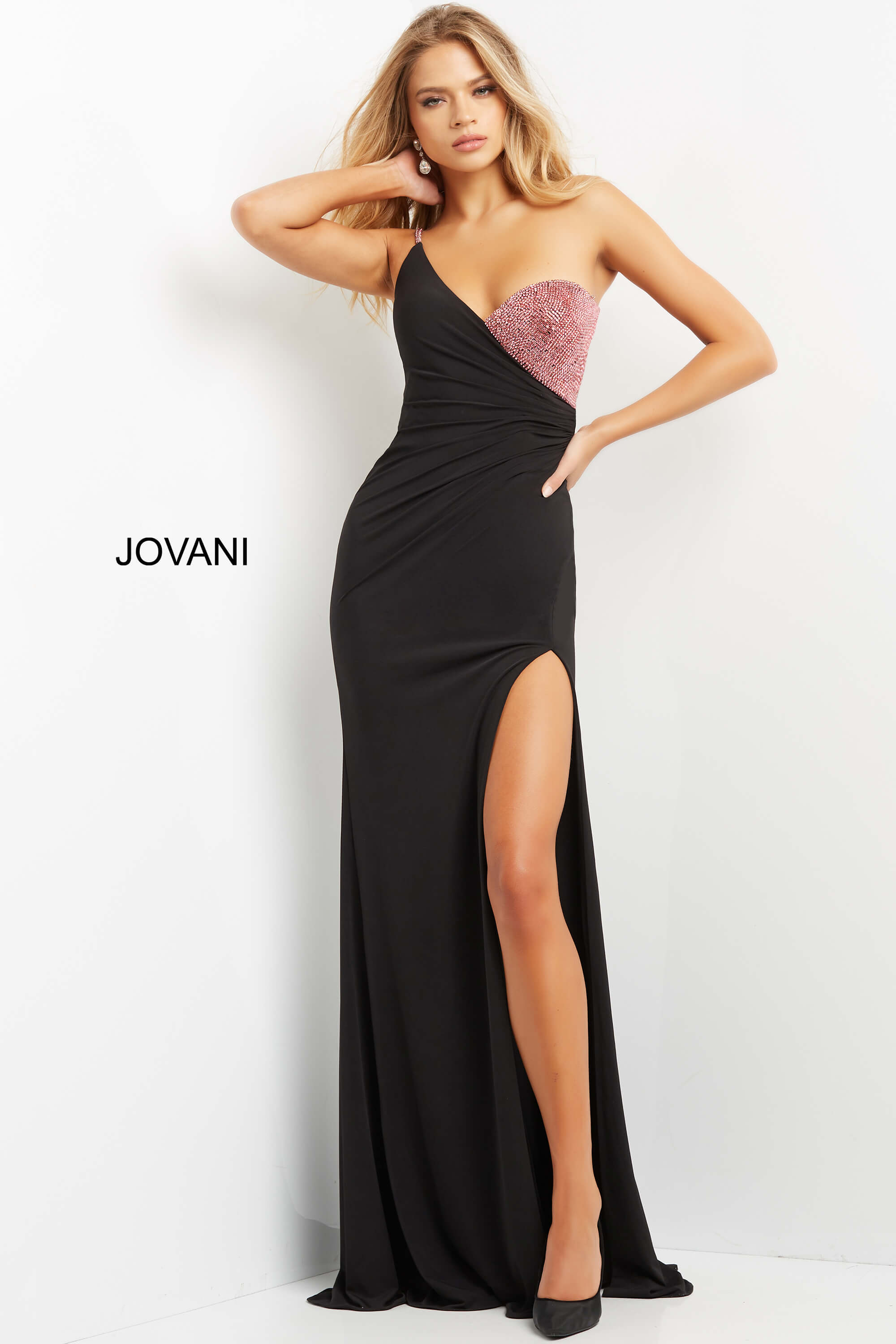 Embellished Bust Fitted Evening Dress By Jovani -09021