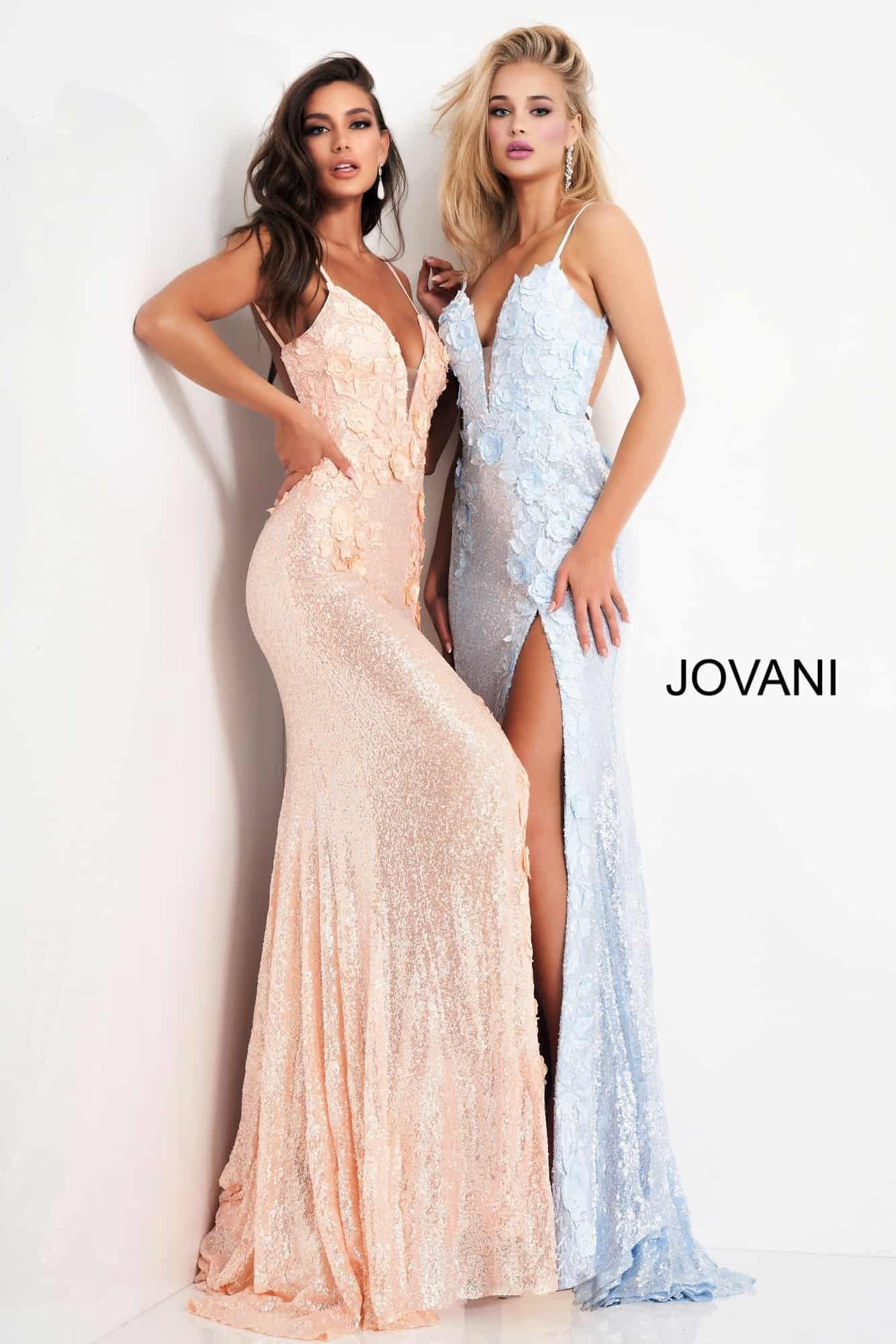 Low Back Sequin Prom Dresses By Jovani -1012