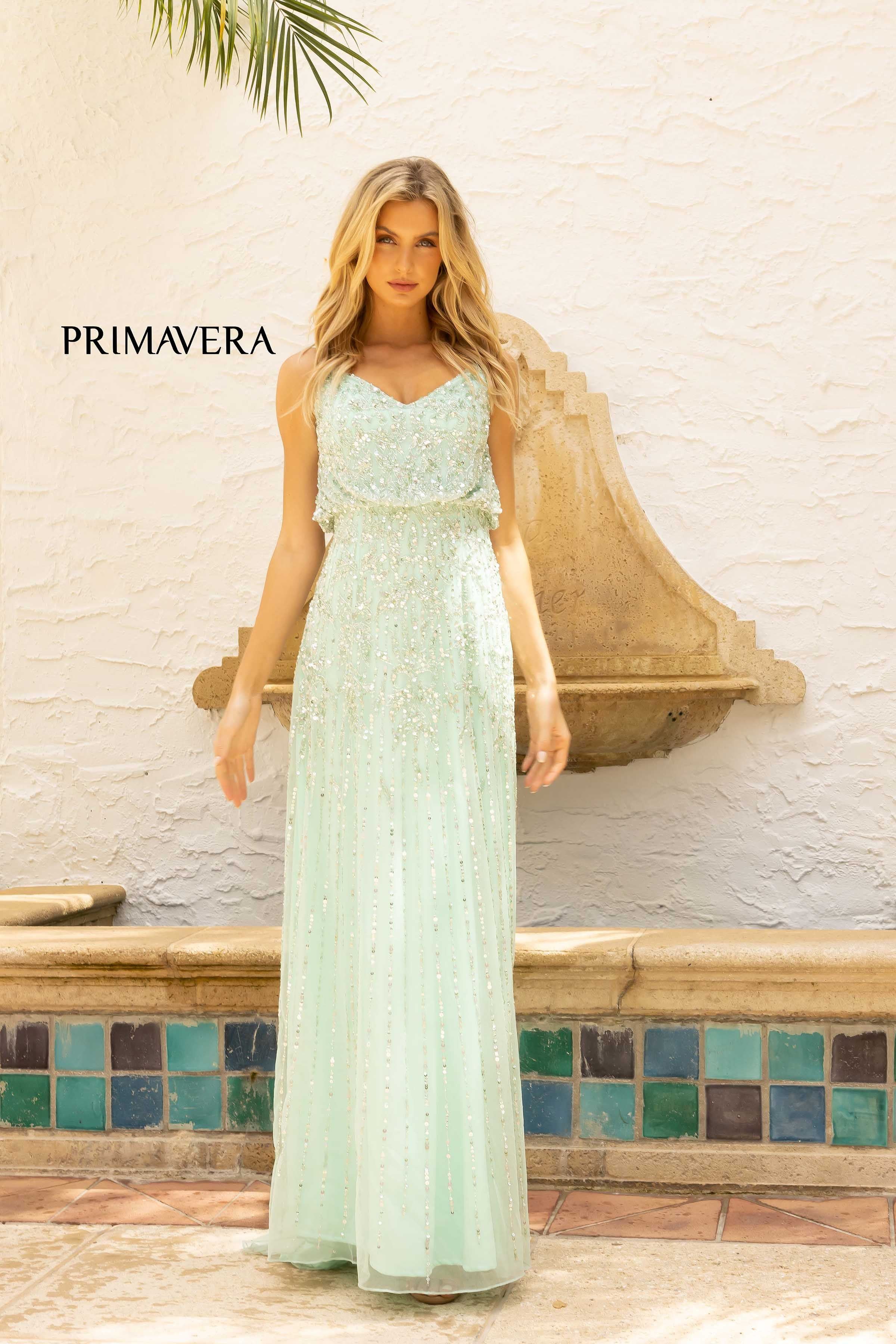 Blouson Sleeveless Chic Gown By Primavera Couture -13104