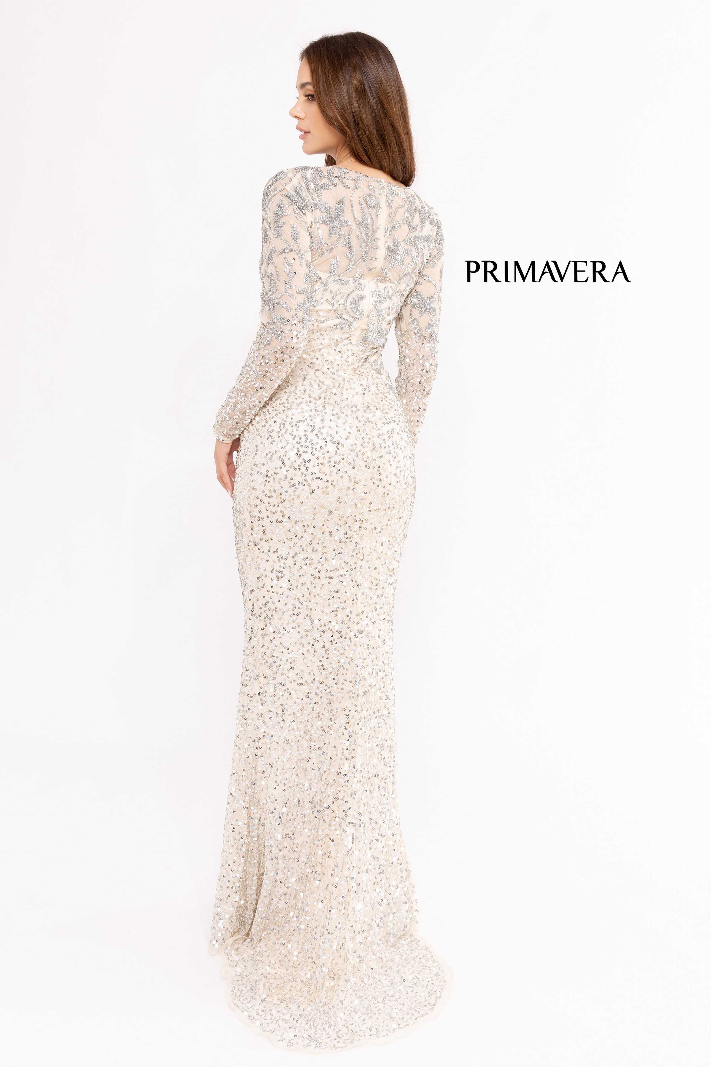 Long Sleeve Evening Gown By Primavera Couture -13105