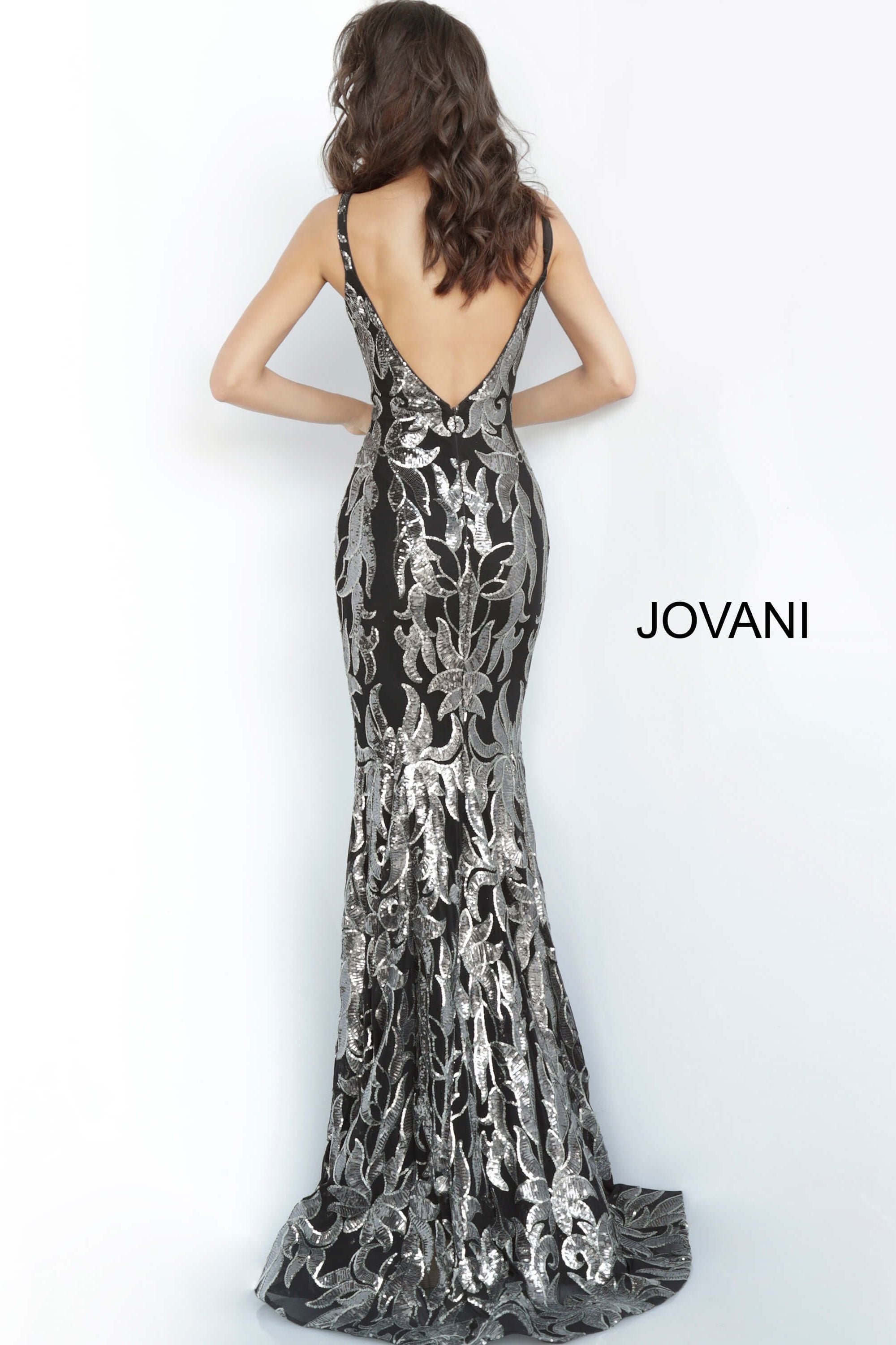 Plunging Neckline Fitted Prom Dress By Jovani -3263B