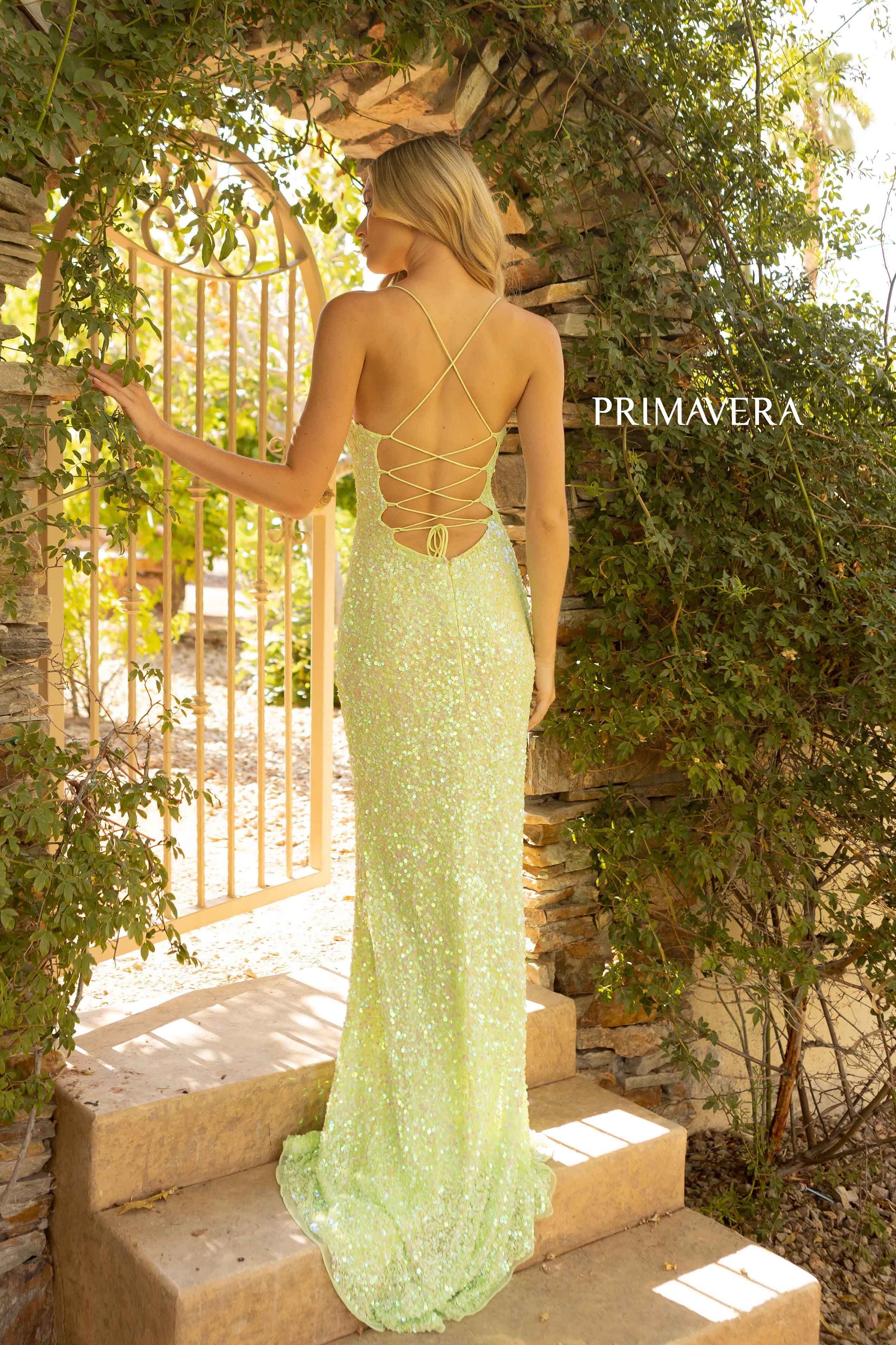 Scoop Neckline With Beaded Silhouette By Primavera Couture -3290