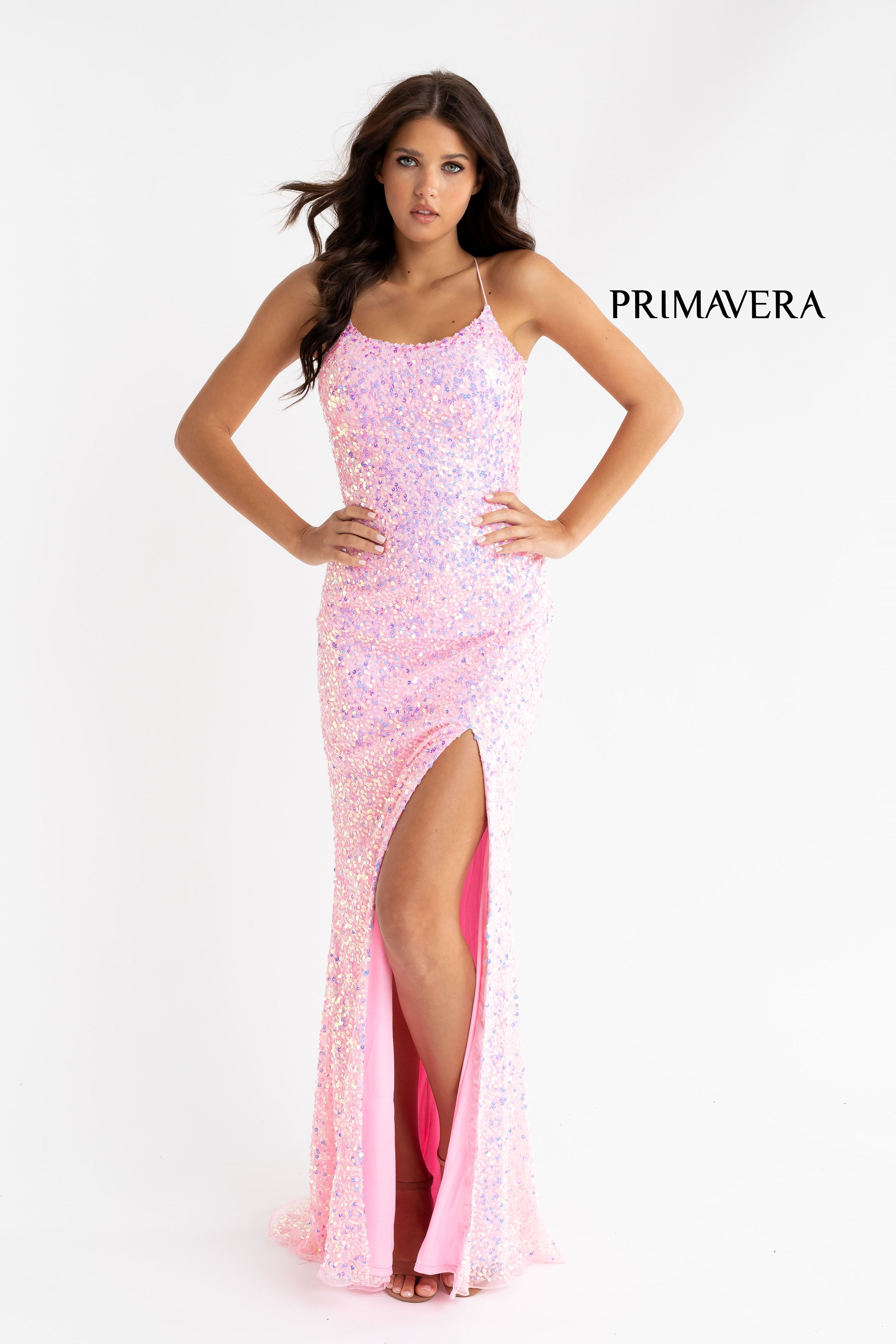 Scoop Neckline With Beaded Silhouette By Primavera Couture -3290