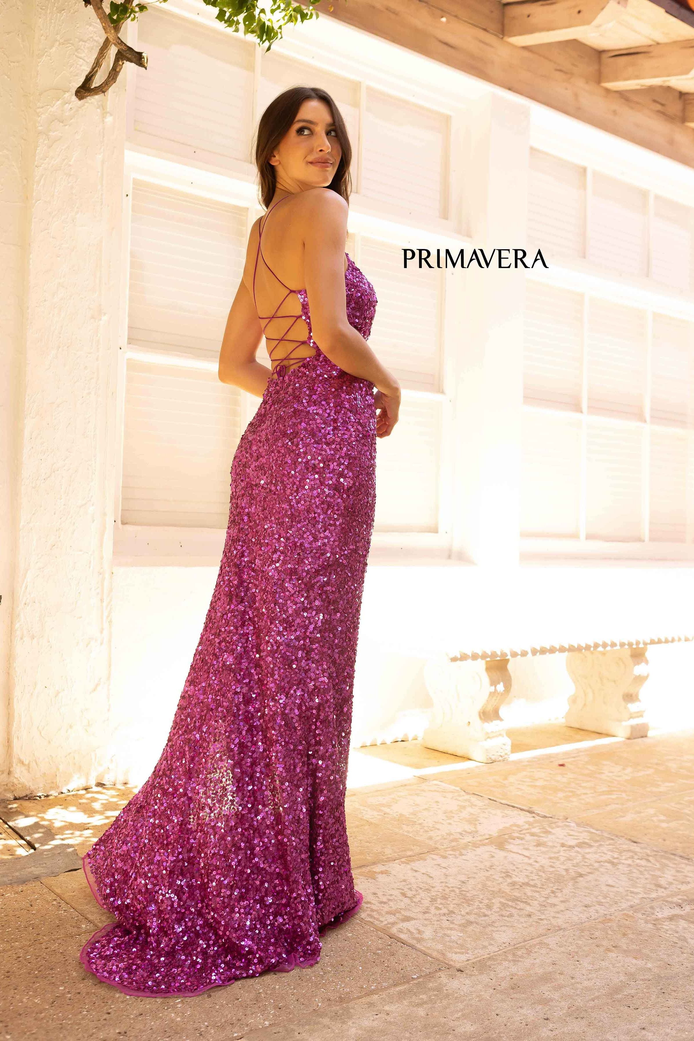 Clearance Sale Primavera Couture -3290CL Scoop Neckline With Beaded Silhouette