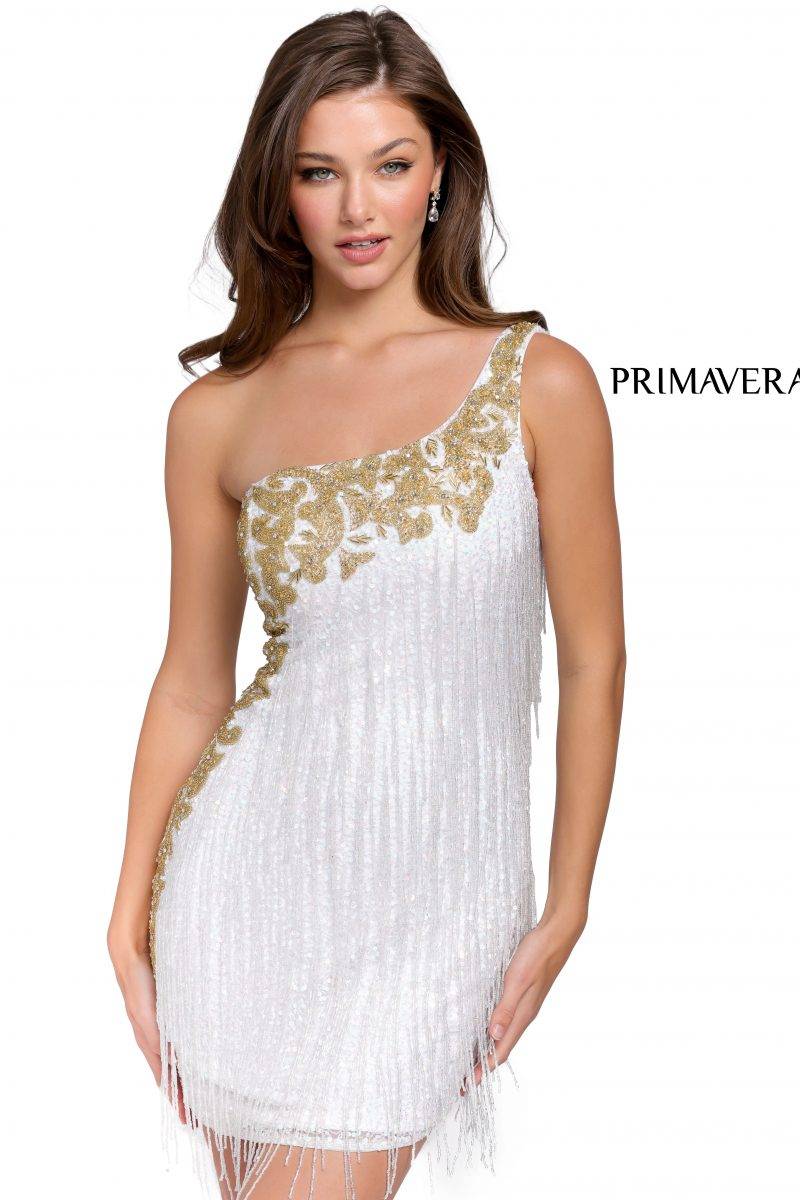 One-shoulder Neckline Cocktail Dress by Primavera couture -3556