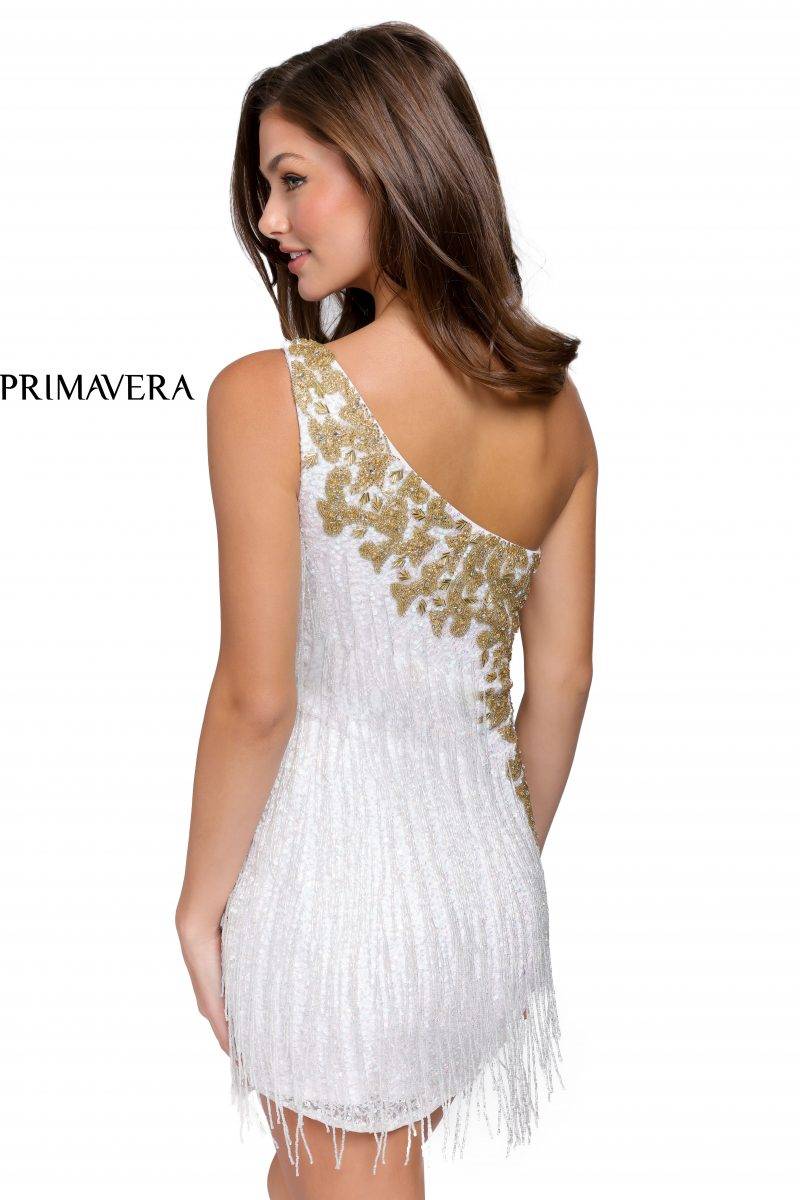 One-shoulder Neckline Cocktail Dress by Primavera couture -3556