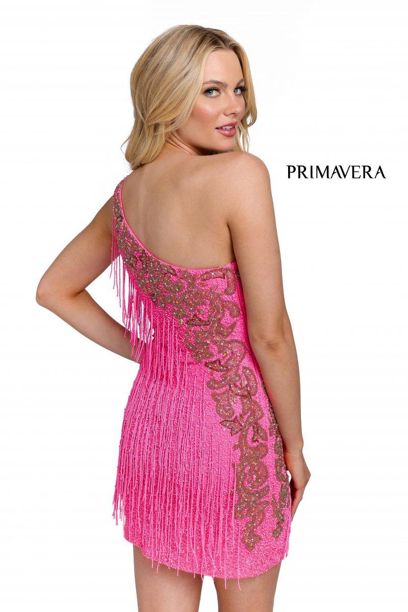 One-shoulder Neckline Cocktail Dress by Primavera couture -3556
