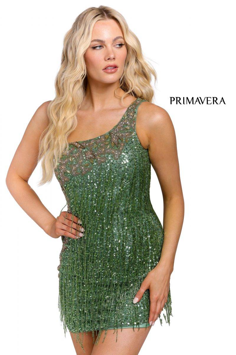 One-shoulder Neckline Cocktail Dress by Primavera couture -3556