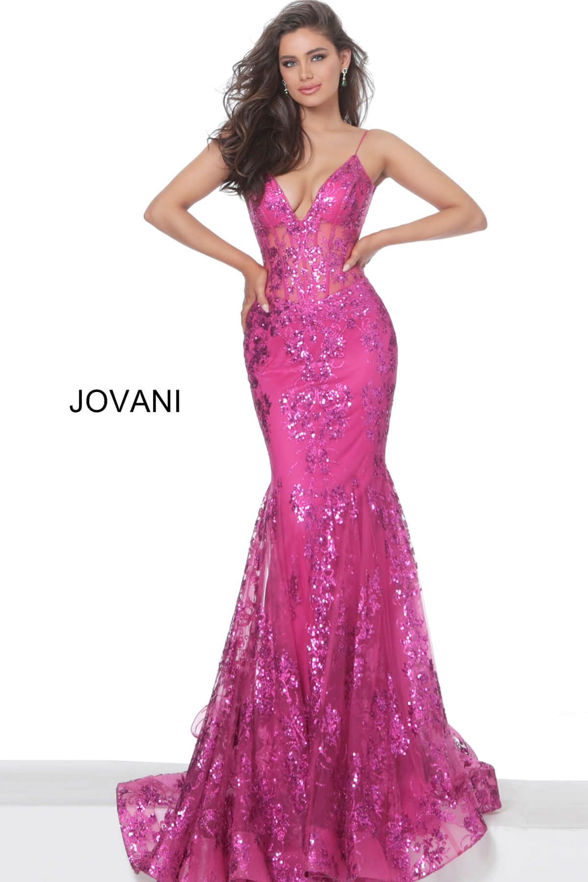 Spaghetti Straps Embellished Dress By Jovani -3675B