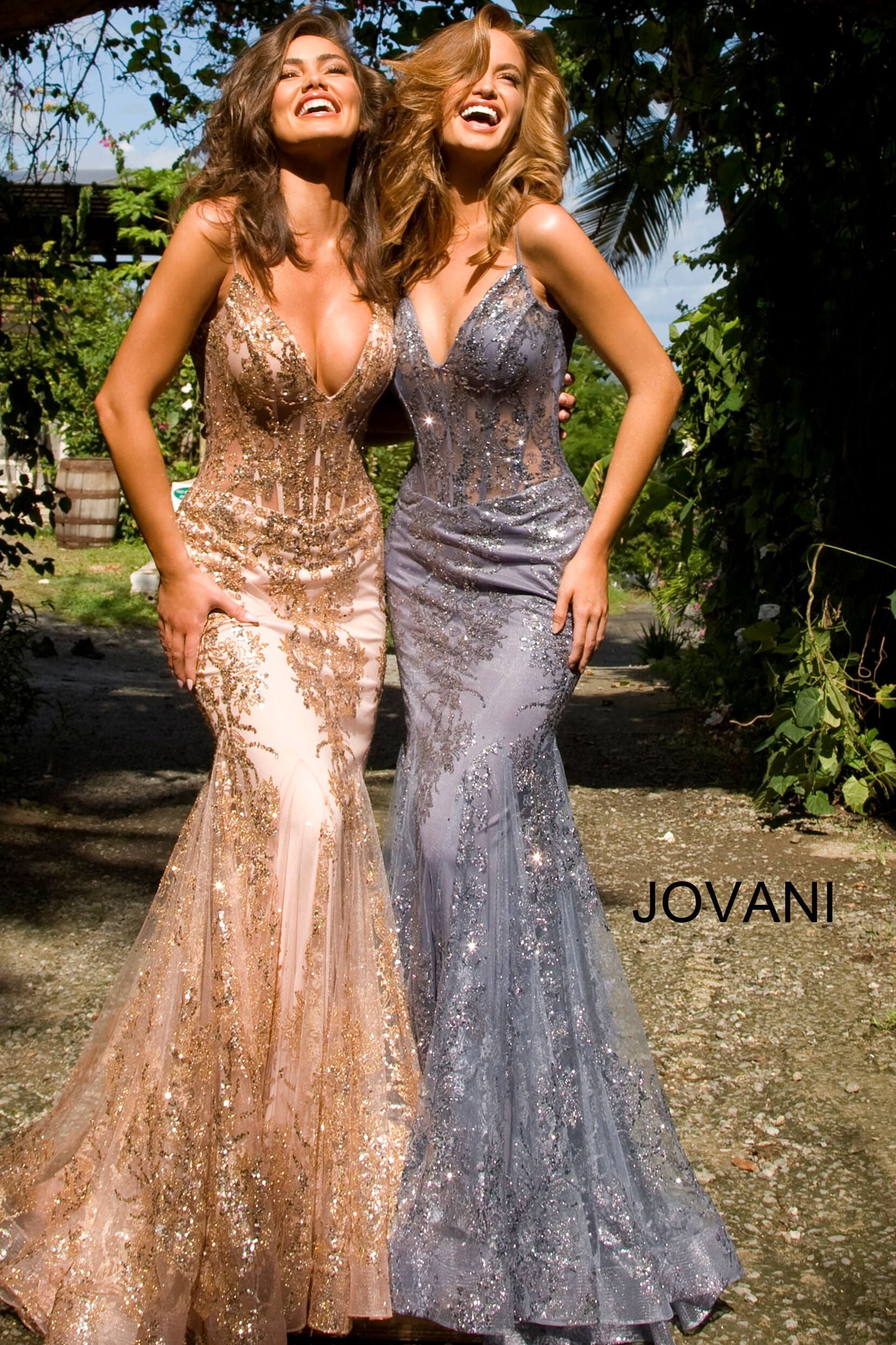 Spaghetti Straps Embellished Dress By Jovani -3675B