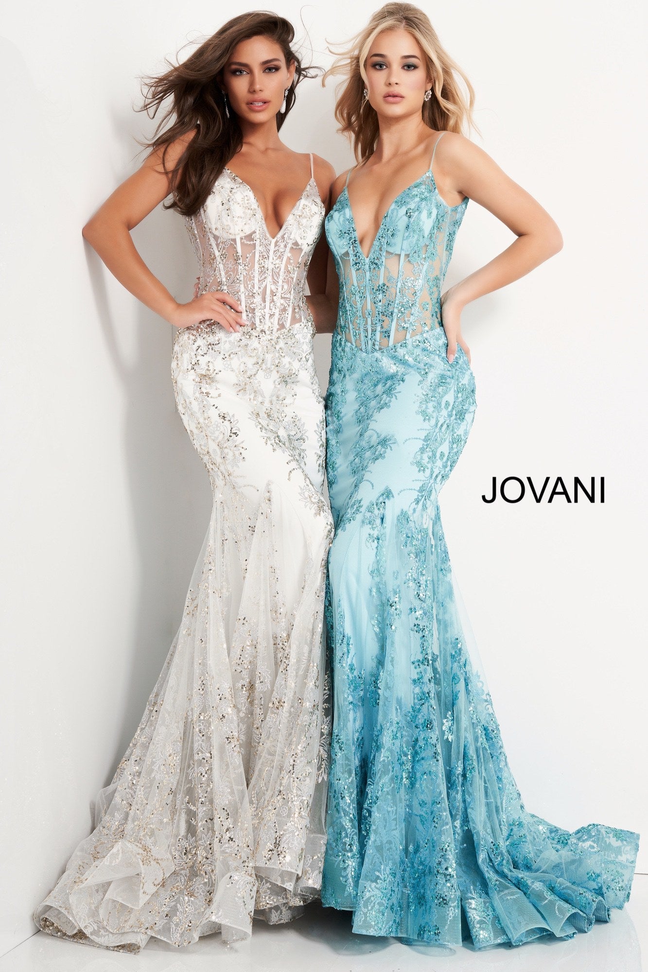 Spaghetti Straps Embellished Dress By Jovani -3675B