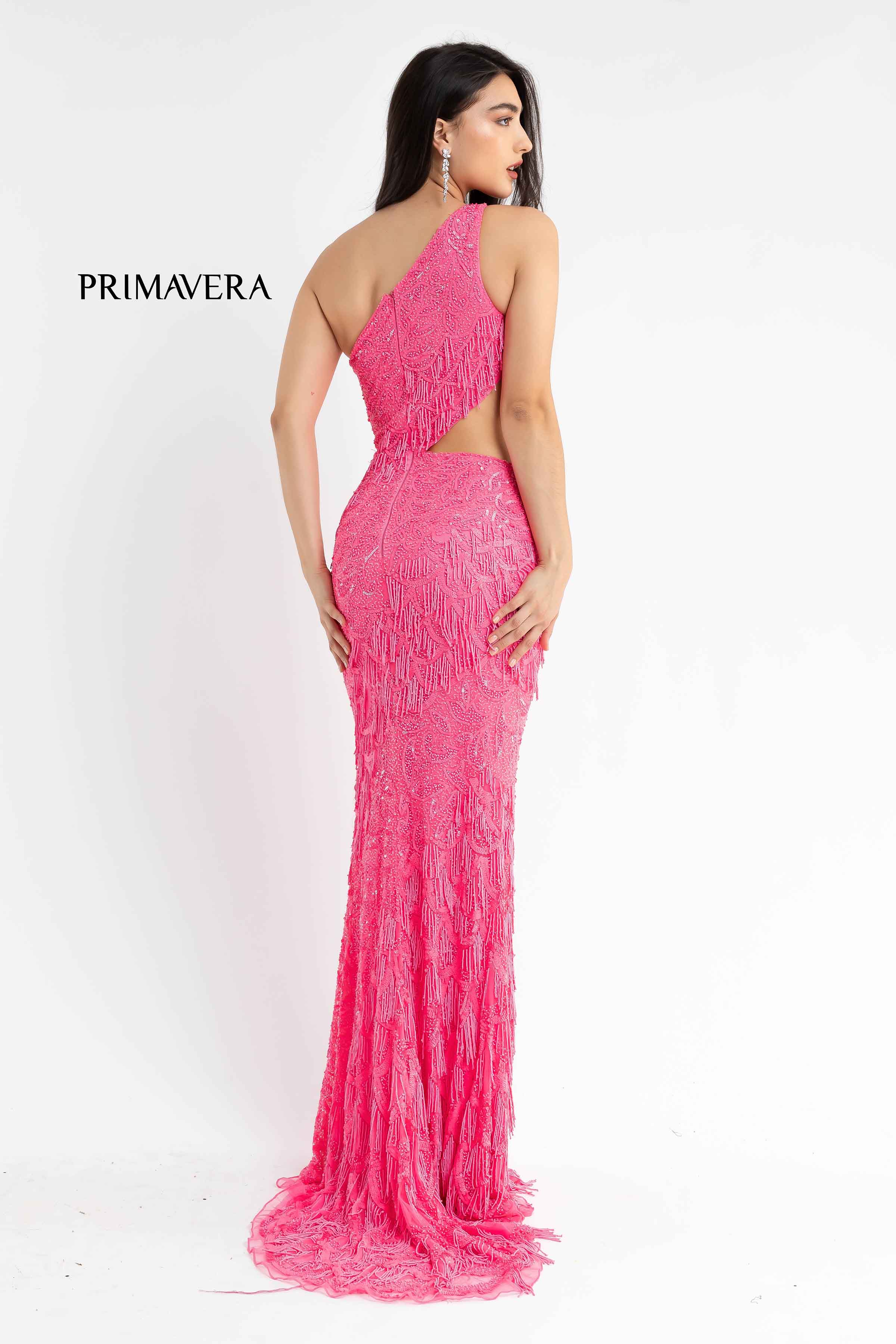 One Sleeve Asymmetrical Gown By Primavera Couture -3766