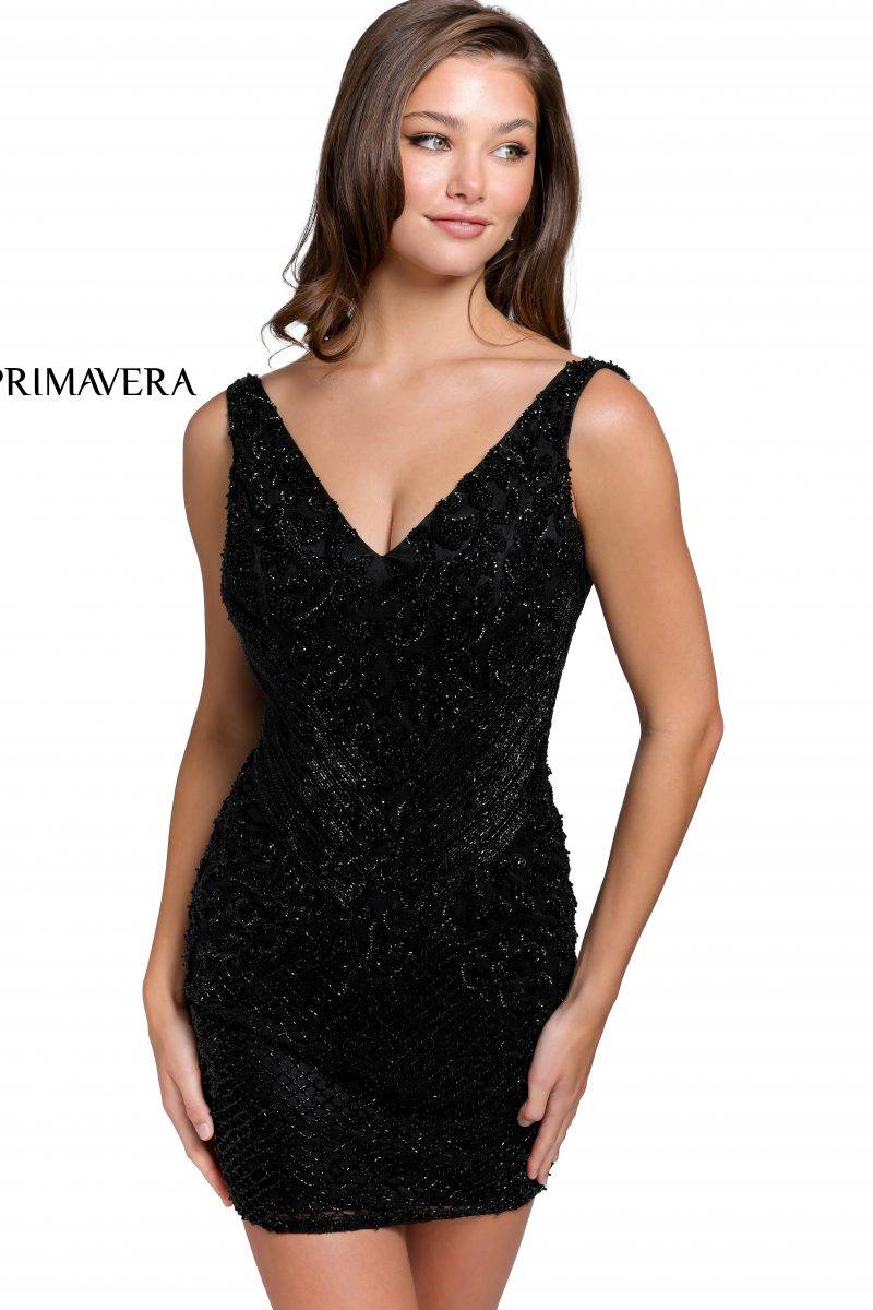 Low Open-Back Cocktail Dress By Primavera Couture -3802