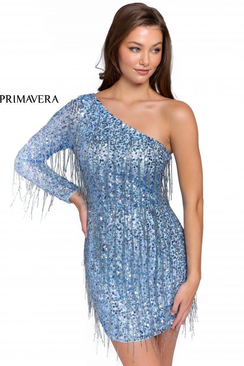One Shoulder Cocktail Dress By Primavera Couture -3858