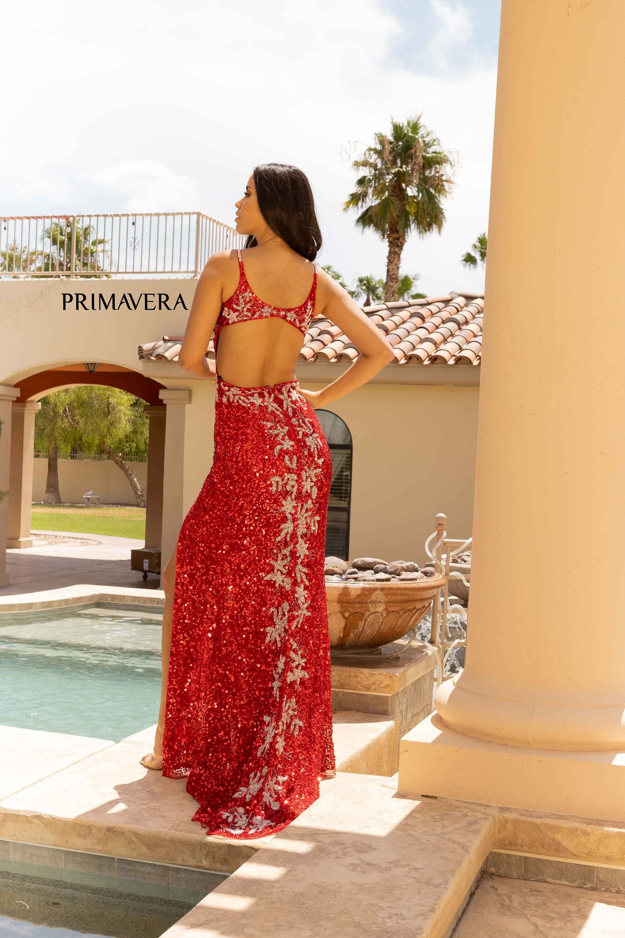 Sequin Embellished Prom Dress By Primavera Couture -3937