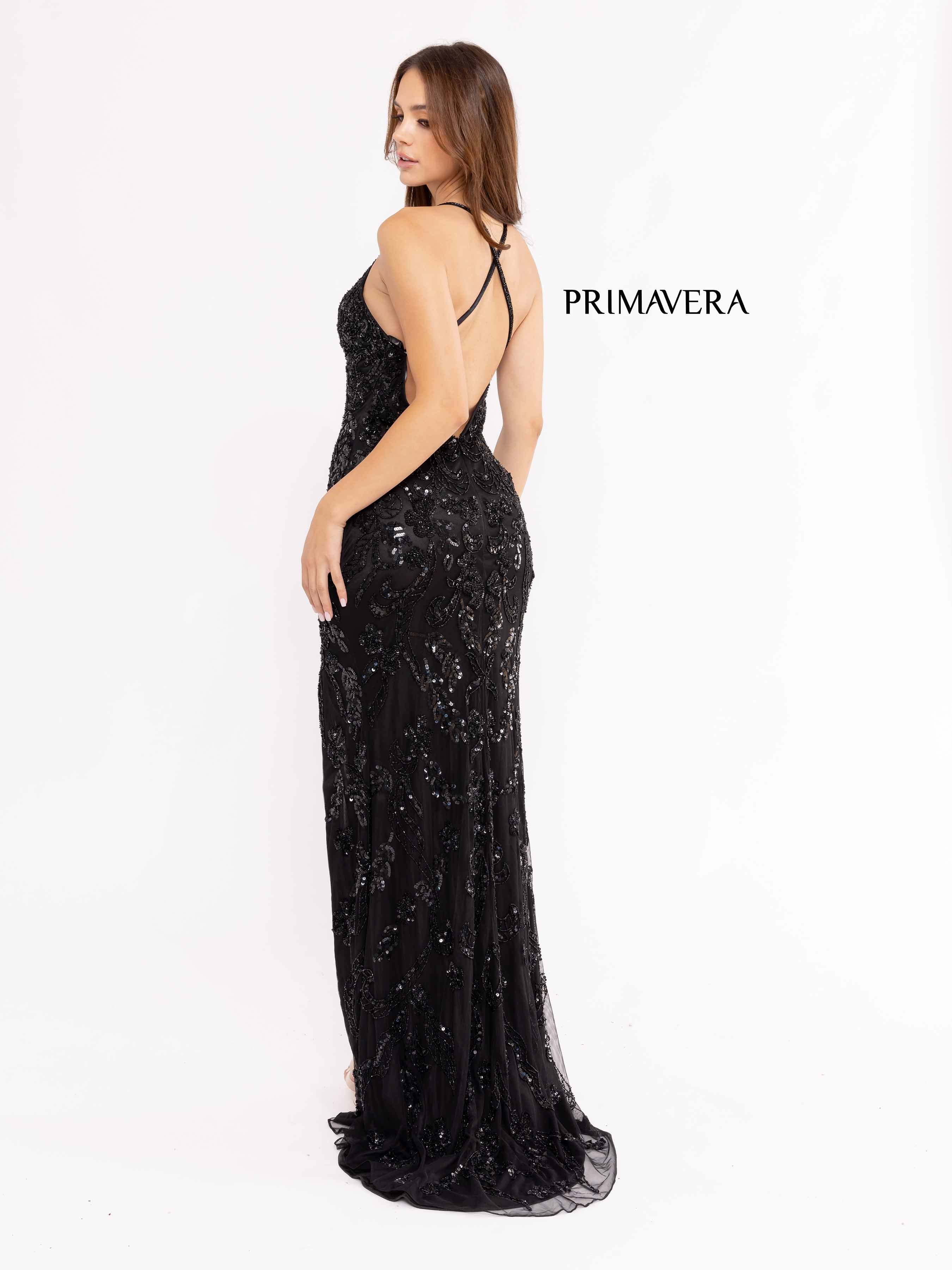 Plunging Long Prom Gown By Primavera Couture -3950