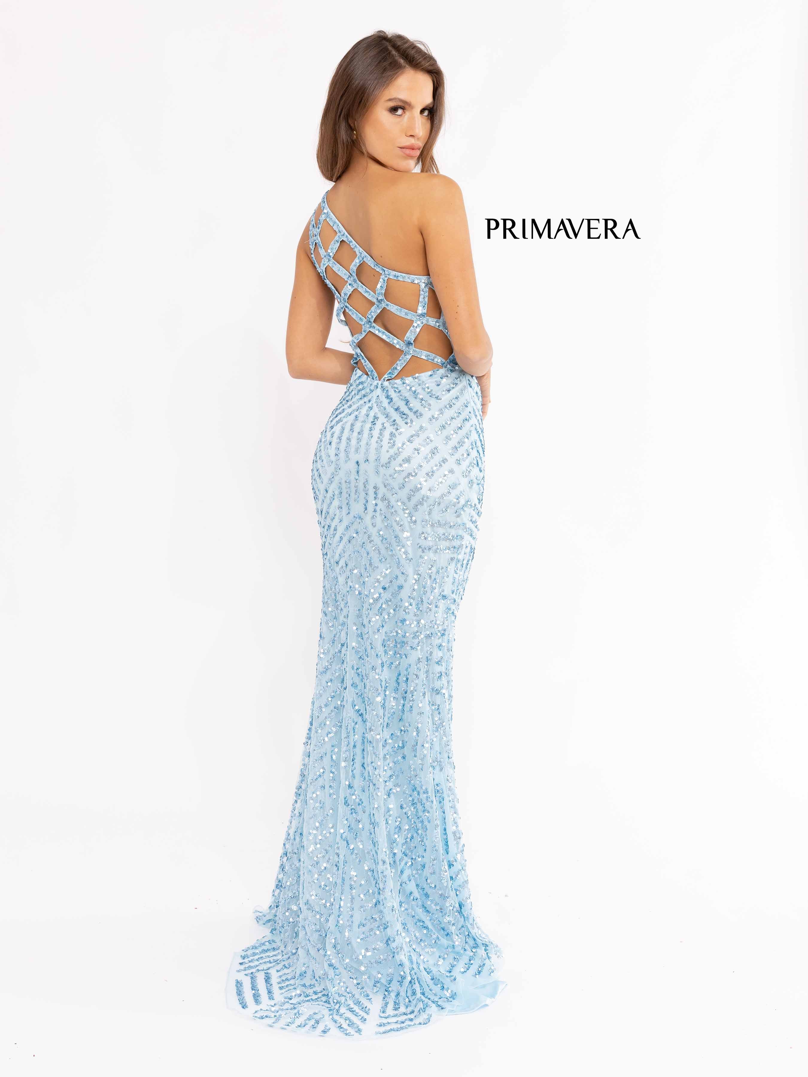 Sequined Sleeveless Prom Gown By Primavera Couture -3951