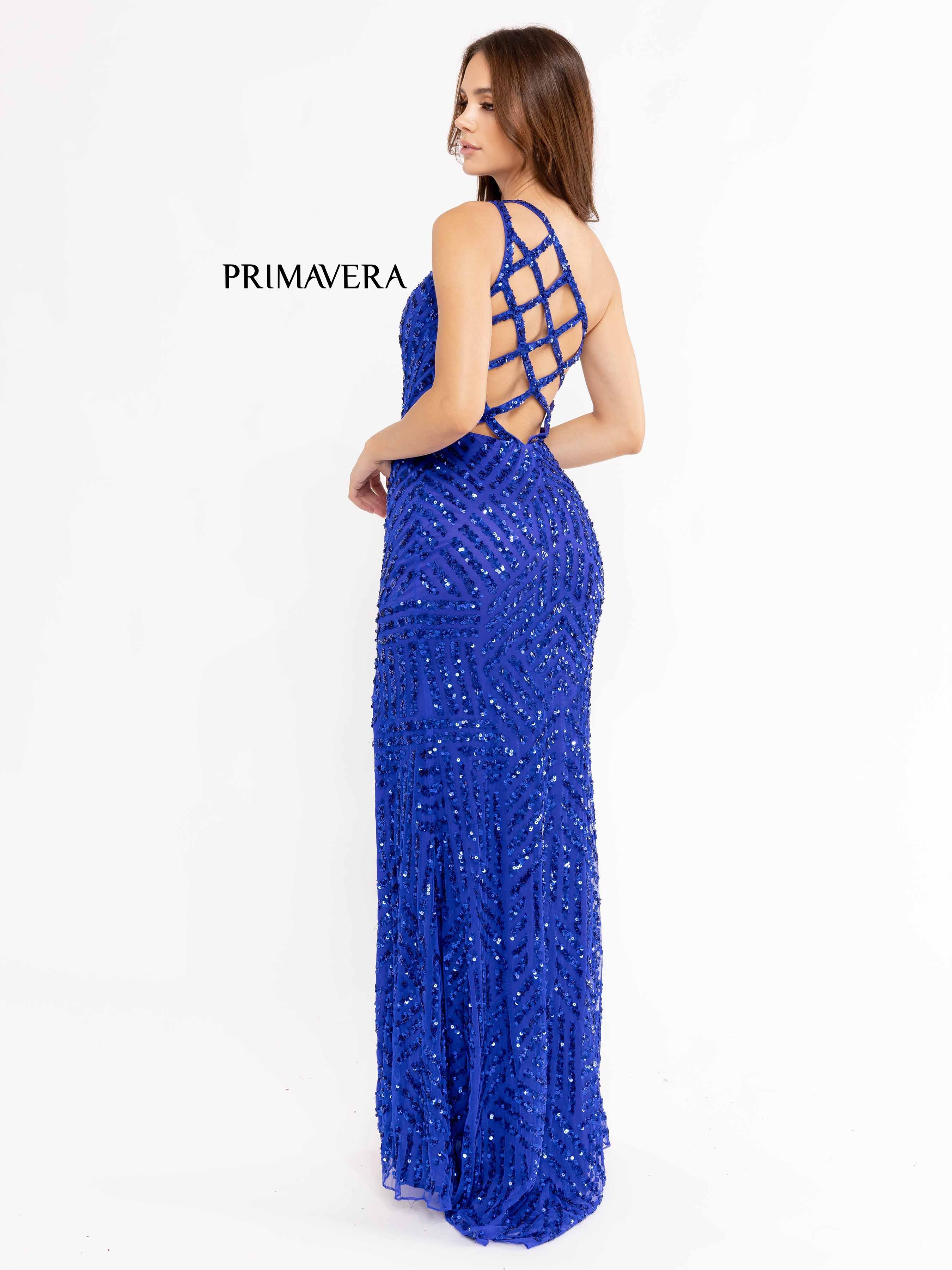 Sequined Sleeveless Prom Gown By Primavera Couture -3951