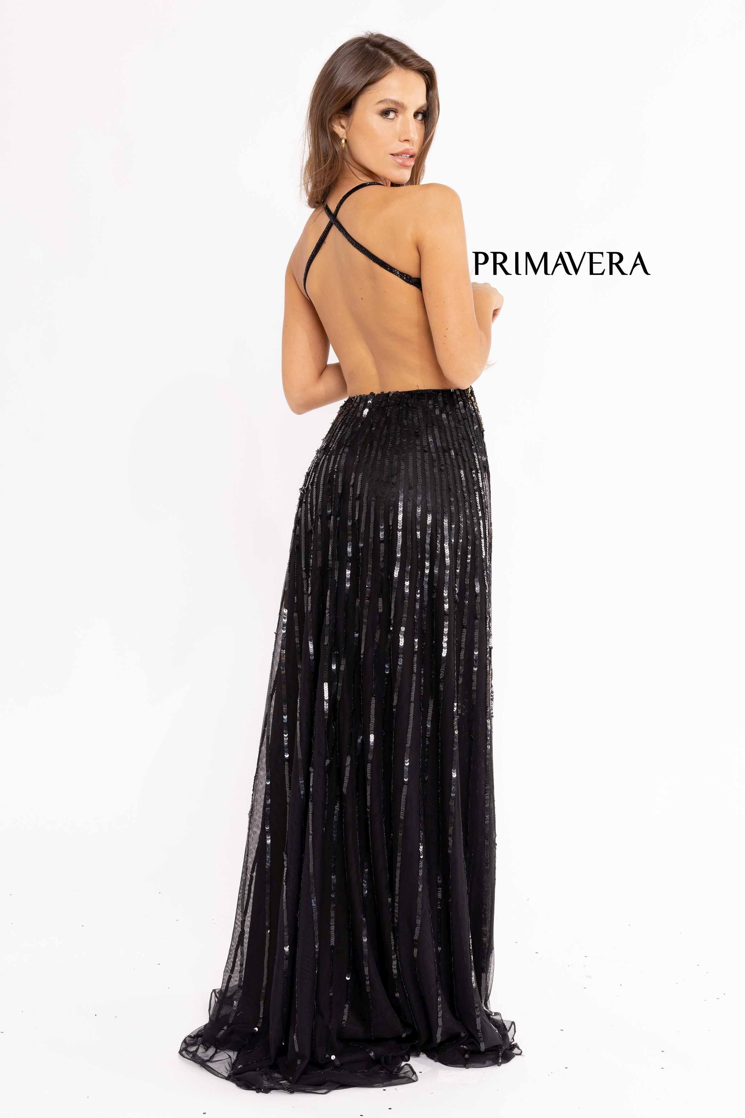 Beaded Butterfly A-Line Prom Gown By Primavera Couture -3957