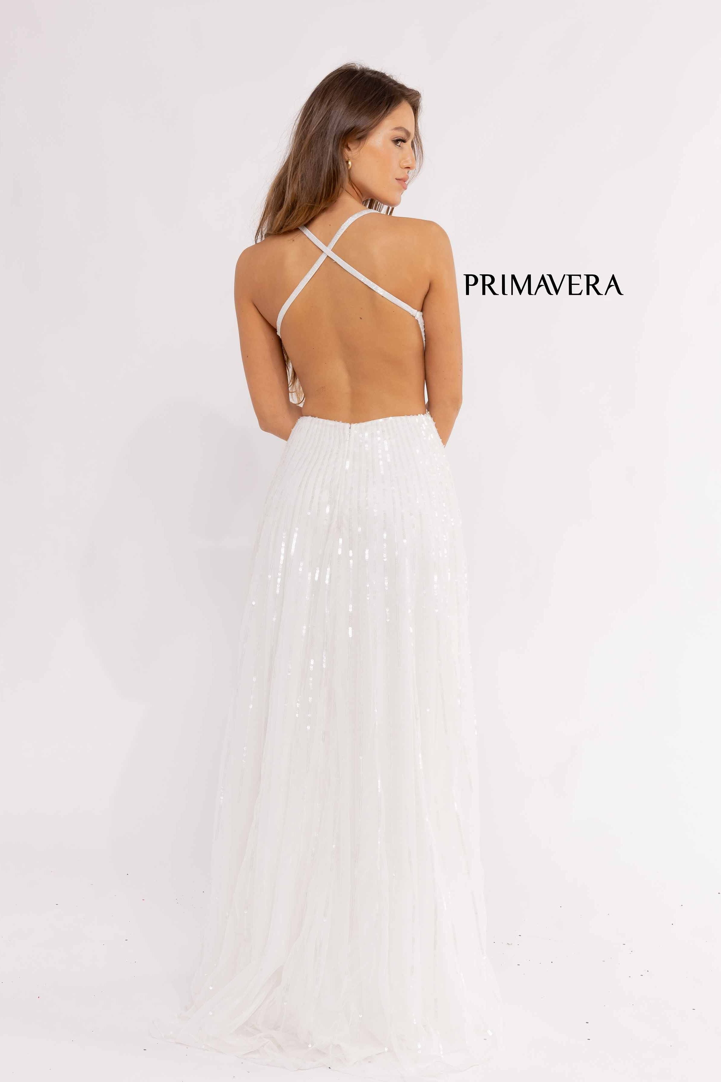 Beaded Butterfly A-Line Prom Gown By Primavera Couture -3957
