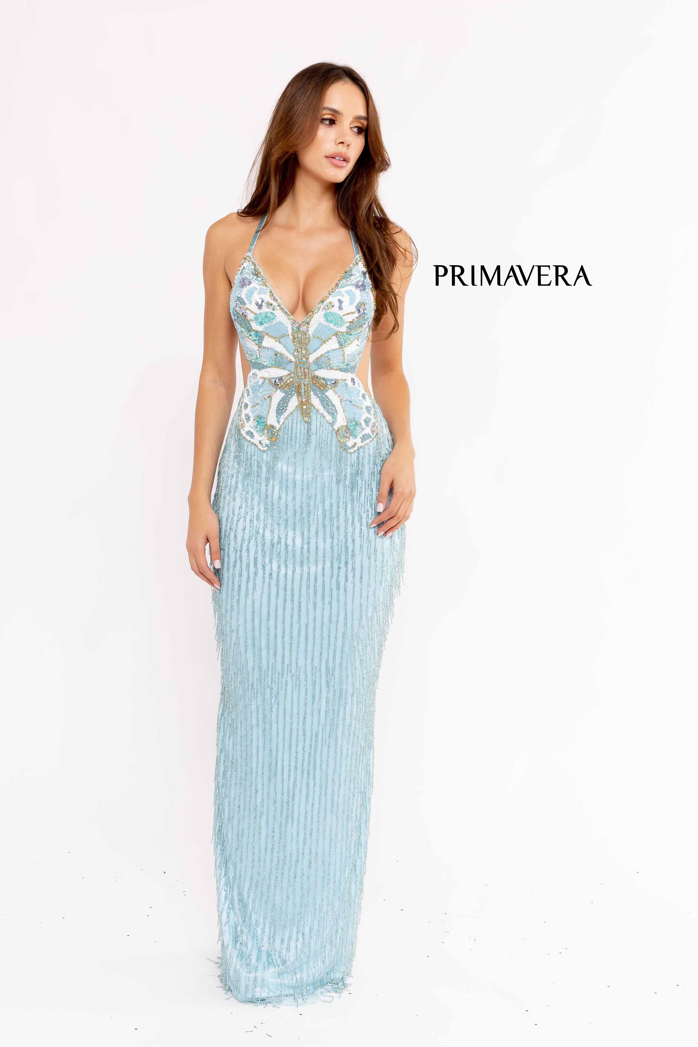Sleeveless Crisscross Back Prom Dress By Primavera Couture -3966