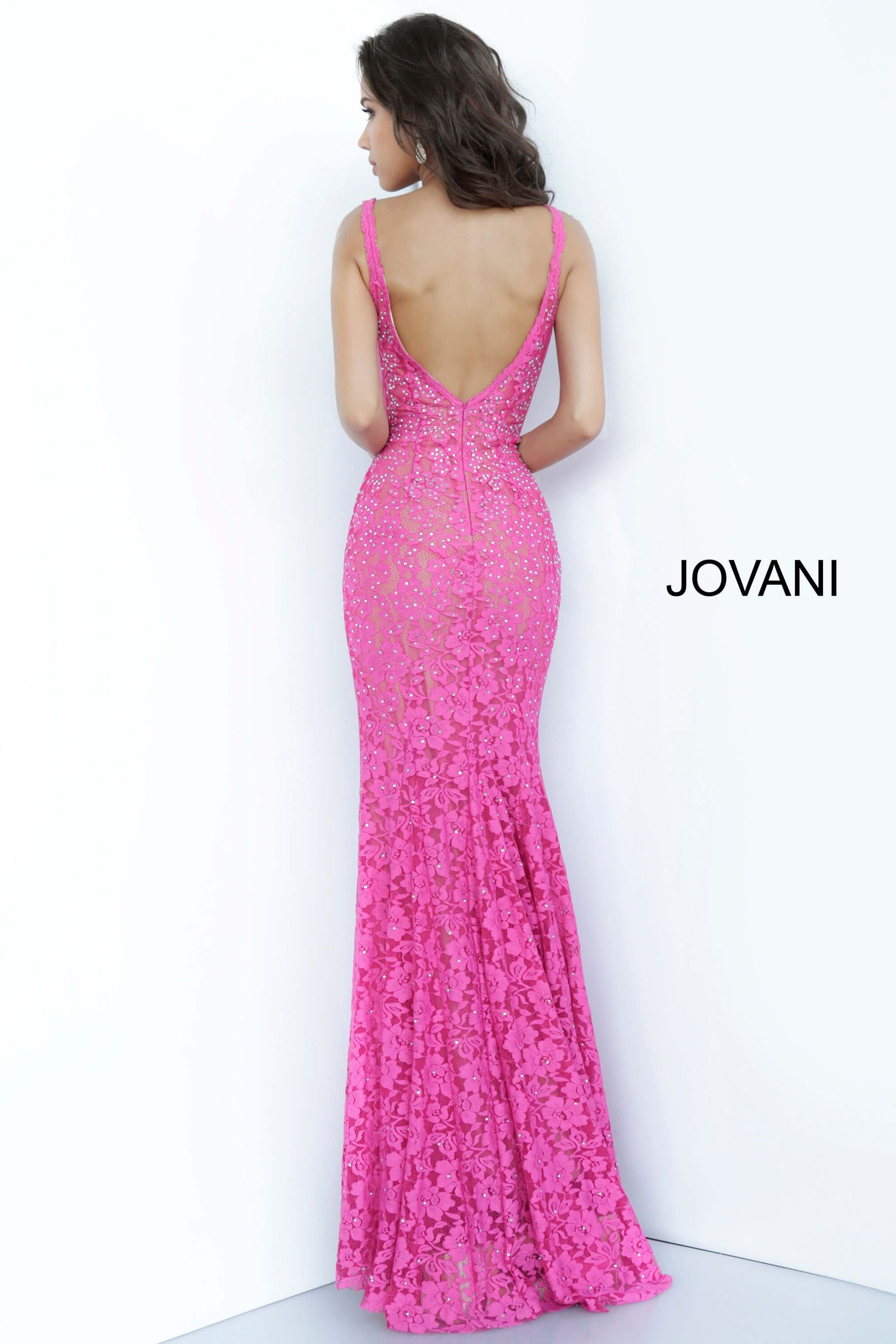 Lace Fitted Jovani Prom Dress By Jovani -48994